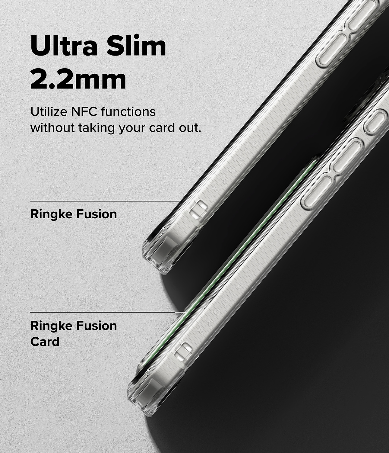 iPhone 17 Fusion Deksel med kortlomme, Gjennomsiktig