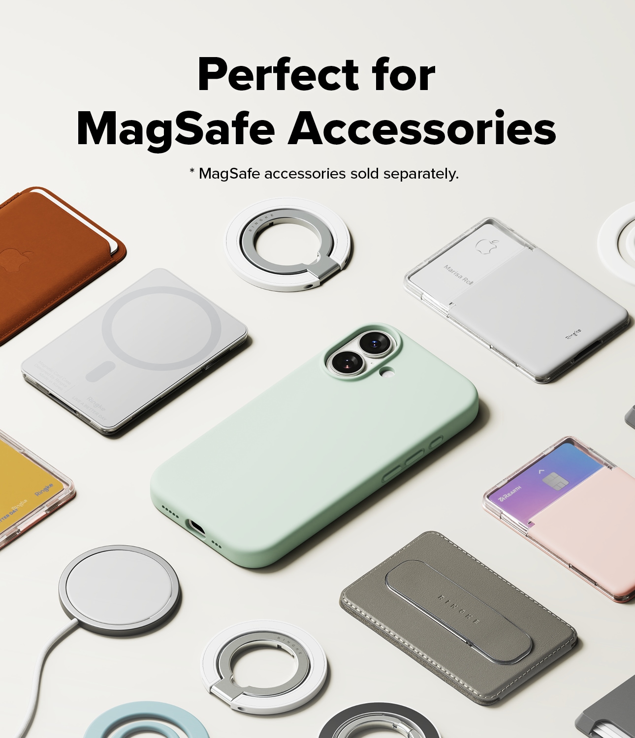 iPhone 17 MagSafe silikondeksel, Soft Mint