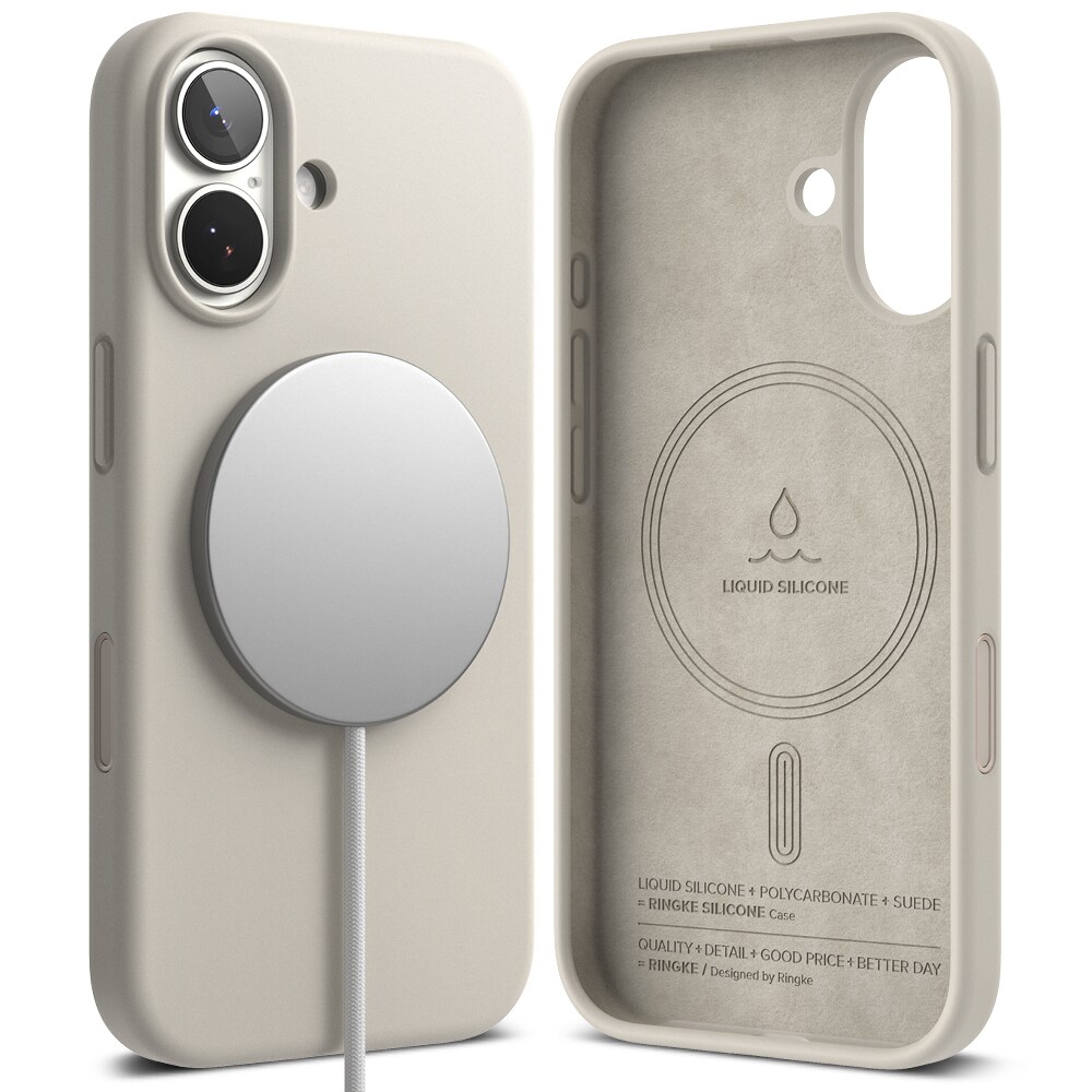 iPhone 17 MagSafe silikondeksel, Stone