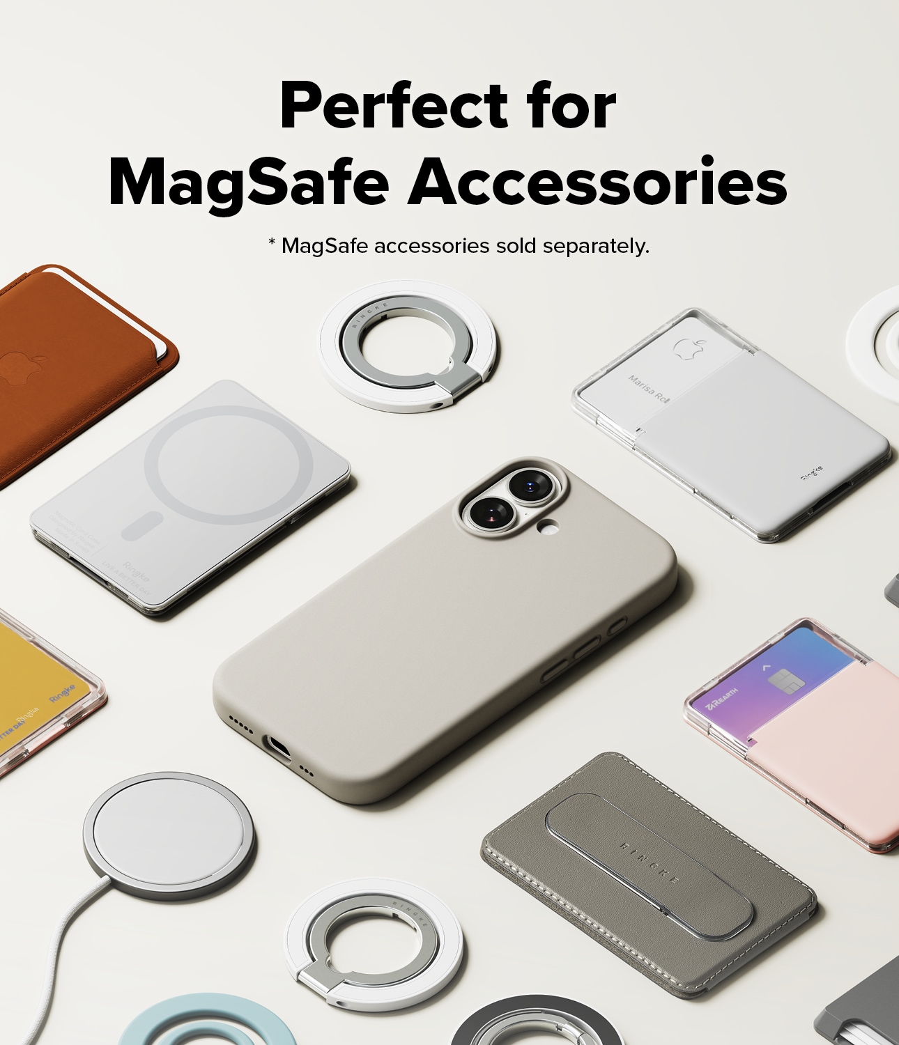 iPhone 17 MagSafe silikondeksel, Stone