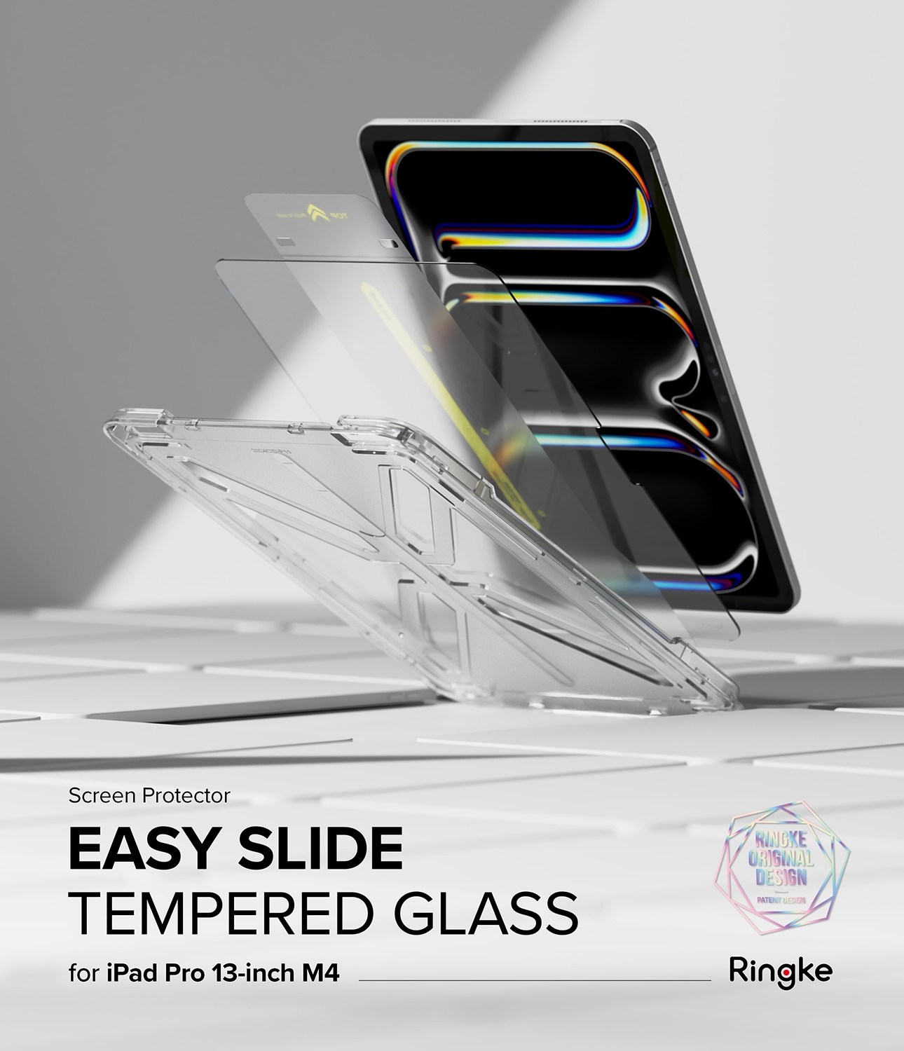 Apple iPad Pro 13 7th Gen (2024) Skjermbeskytter i glass med monteringsramme
