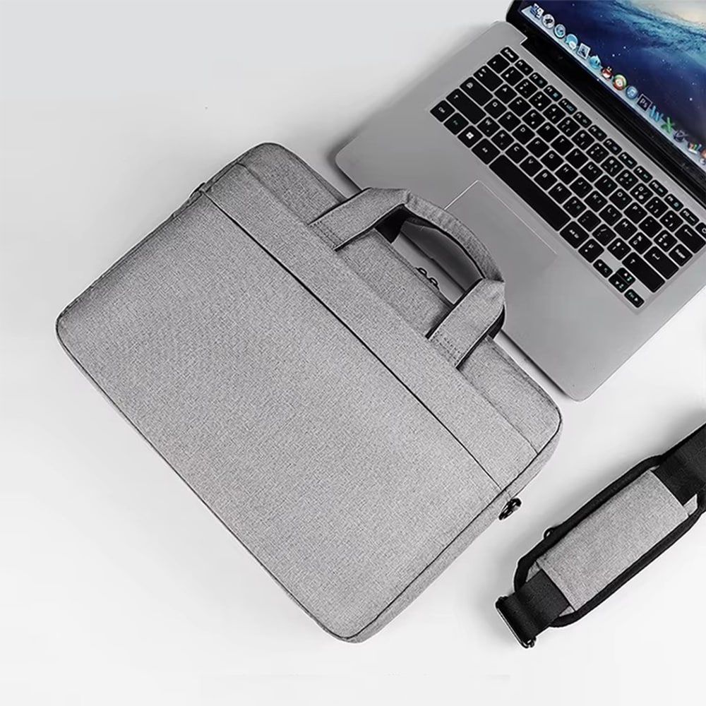 13,3" Laptopveske med skulderrem, Grå