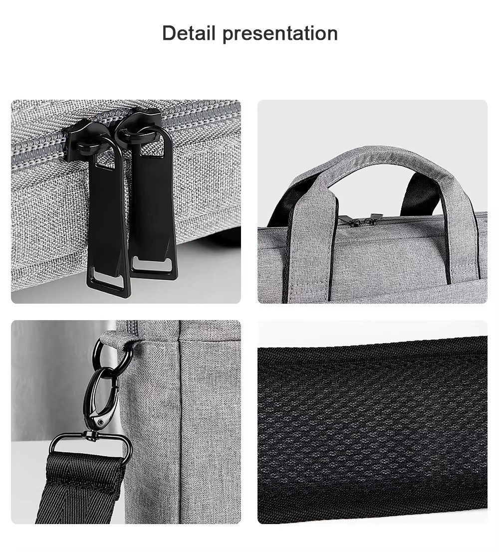 13,3" Laptopveske med skulderrem, Grå