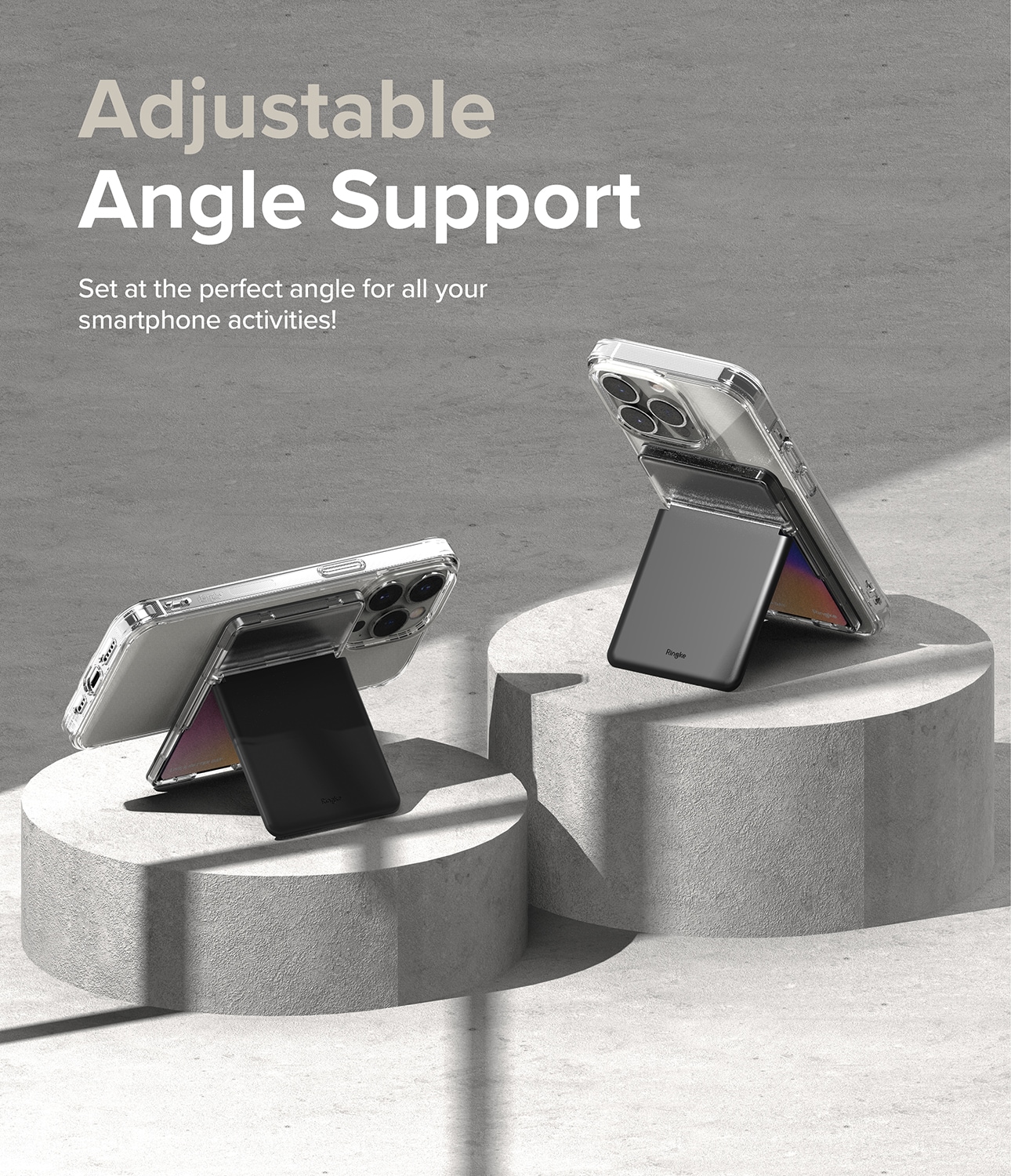 MagSafe Magnetic Stand Card Slot Holder, Clear/Black