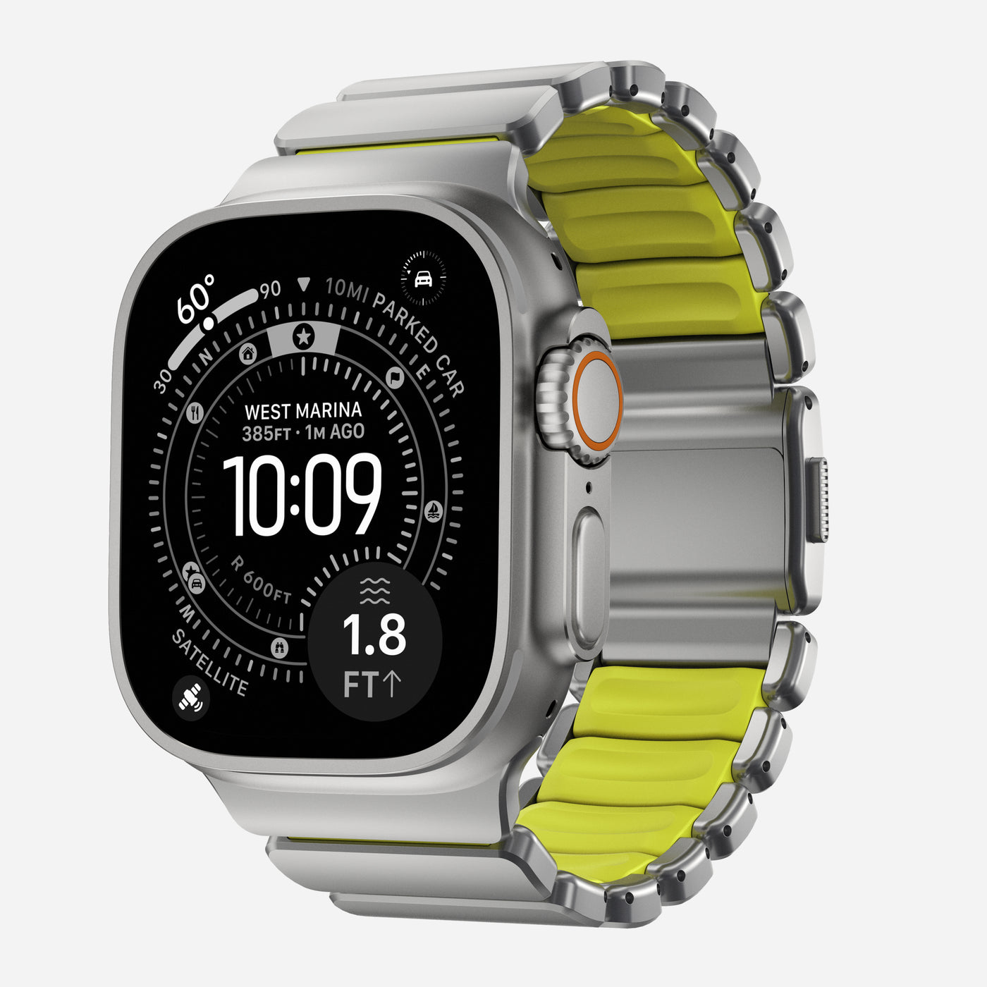Apple Watch Ultra 49mm 3rd Gen Reim Stratos, Natural Titanium - Volt