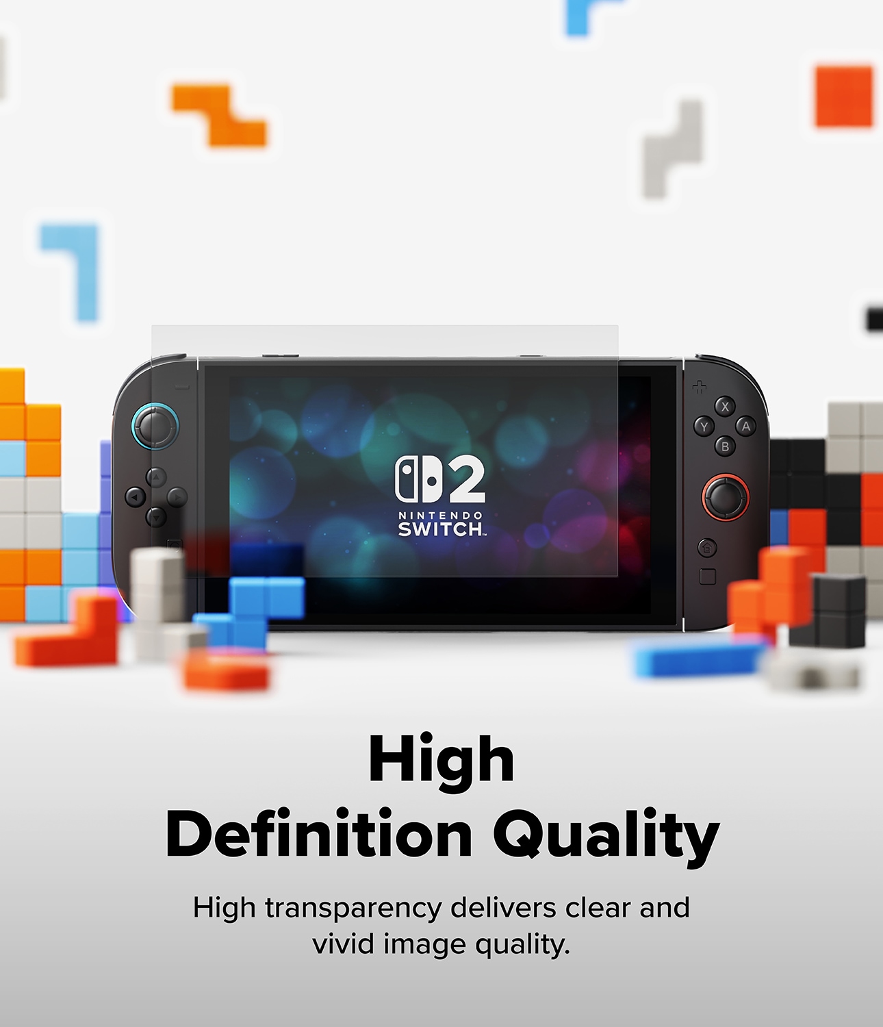 Nintendo Switch 2 Skjermbeskytter i glass med monteringsramme (2-pack)