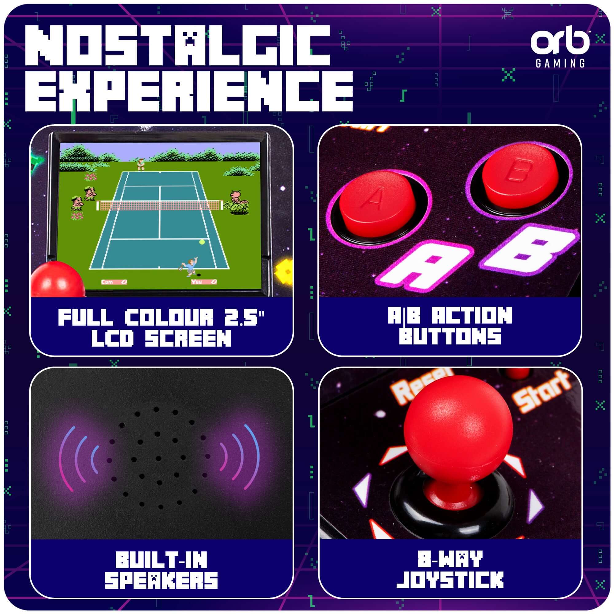 Retro Mini Arcade Machine 240 Spill