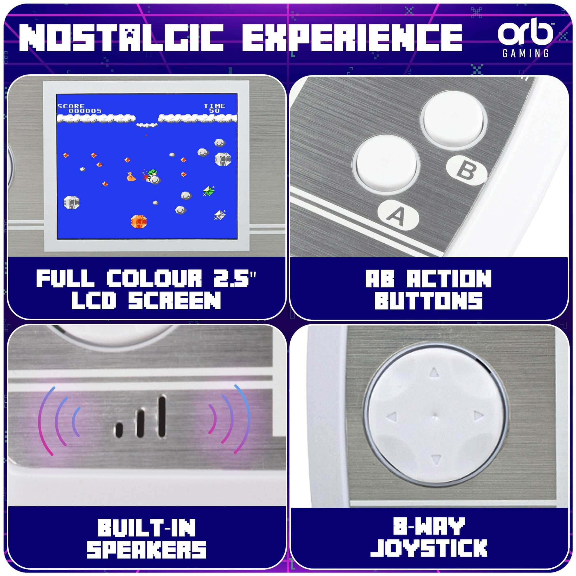 Retro Mini Spillkonsoll 240 Spill