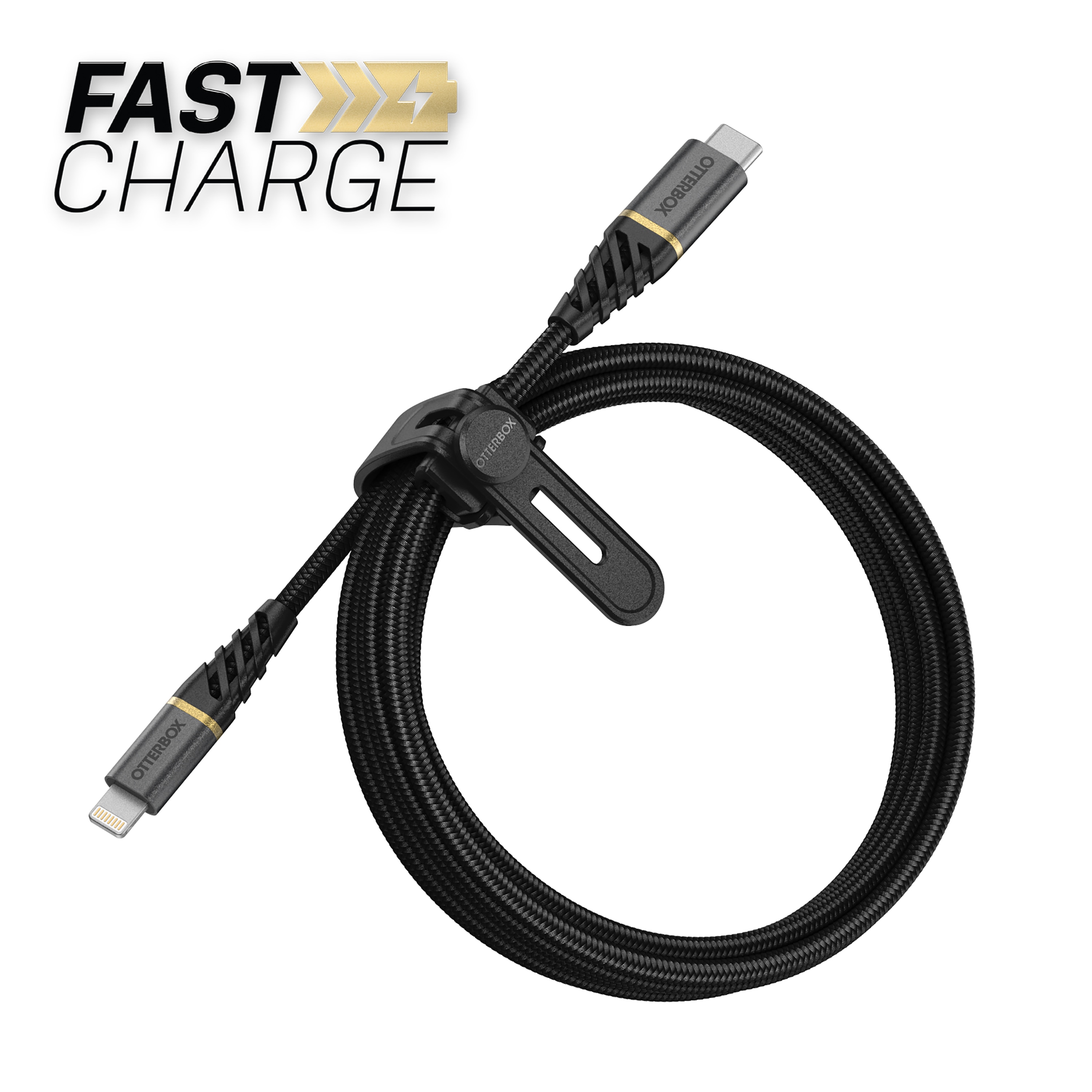 USB-C til Lightning Premium Fast Charge kabel 2 m, Svart