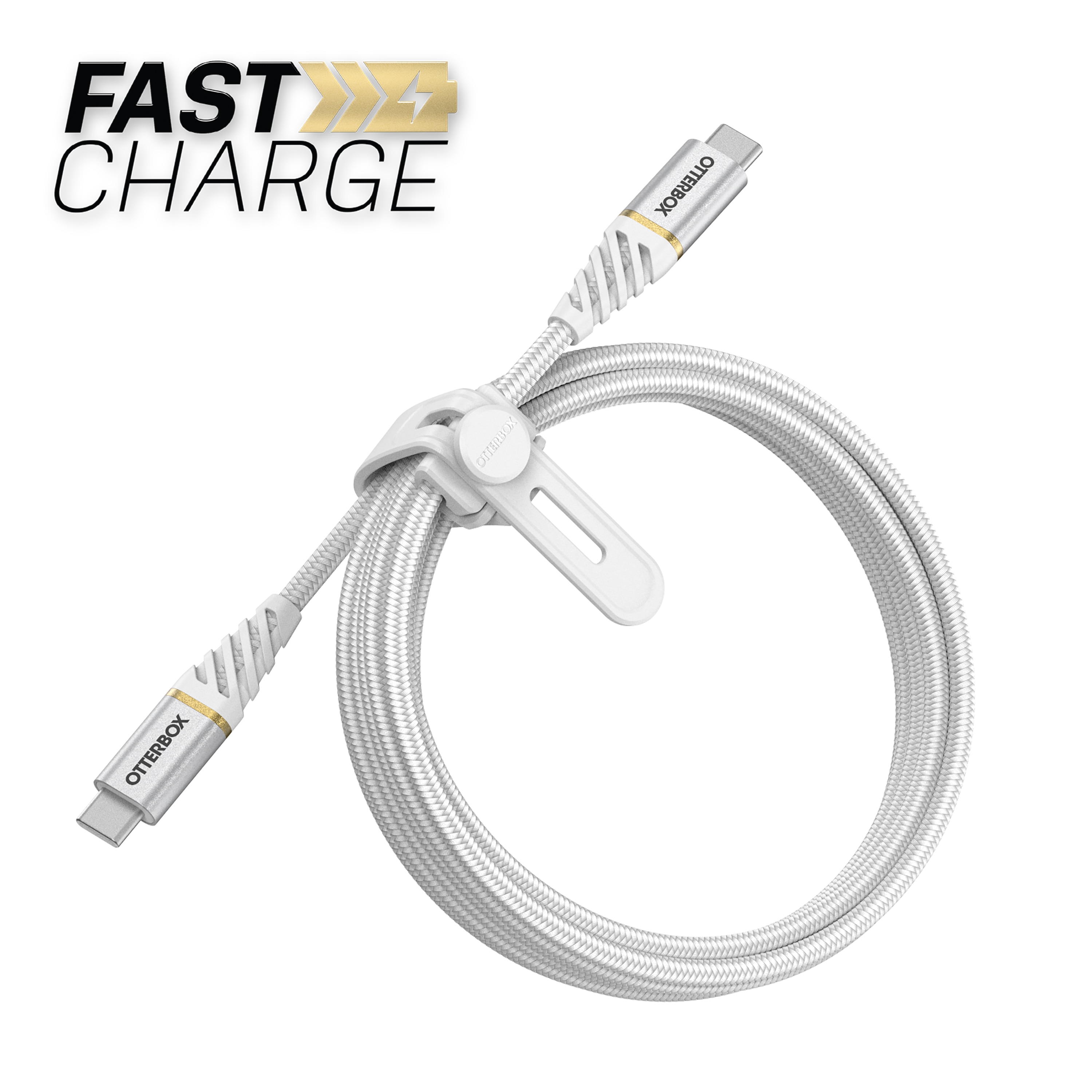 USB-C til USB-C Premium Fast Charge kabel 3m, Hvit