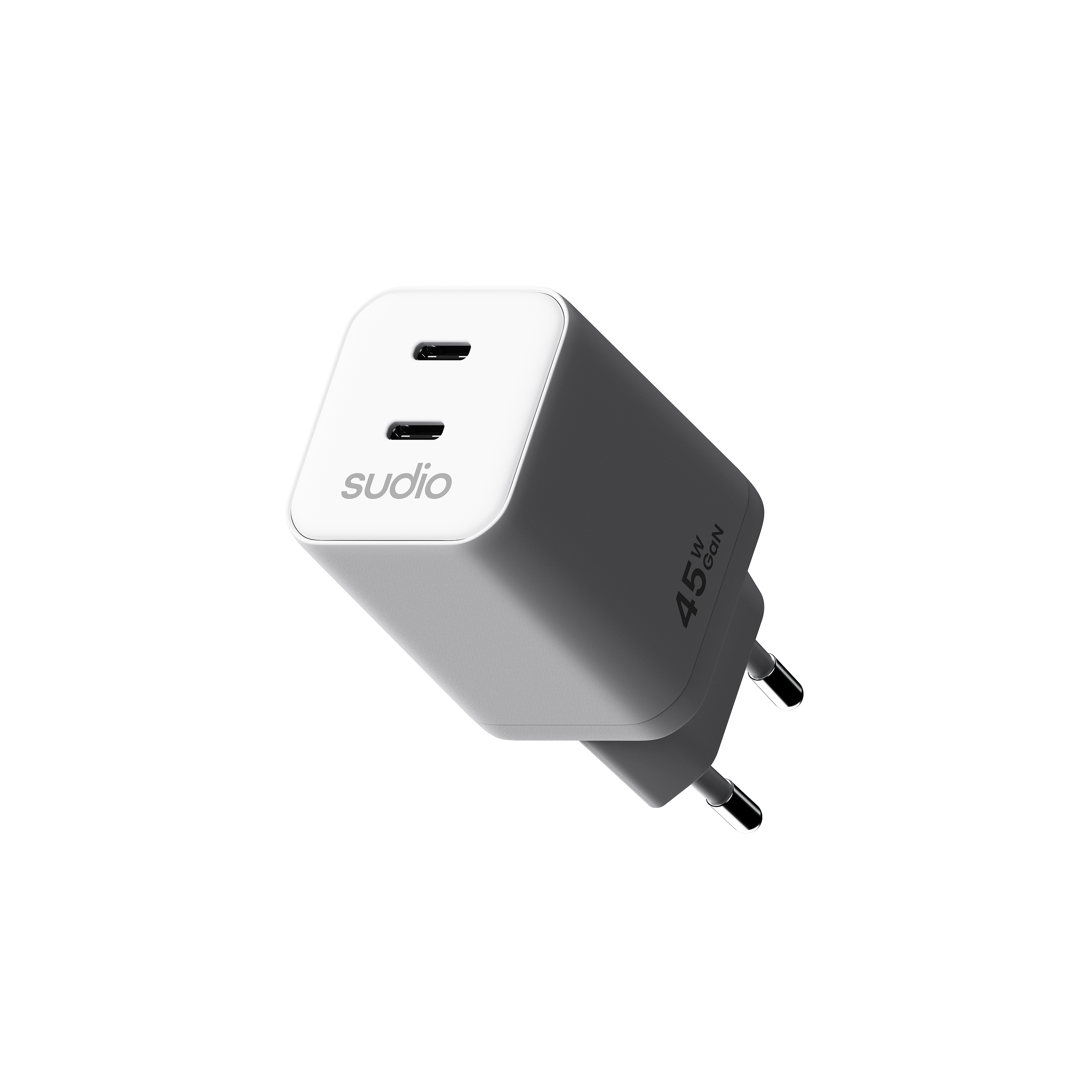 P2 2 x USB-C Vegglader 45W, Hvit