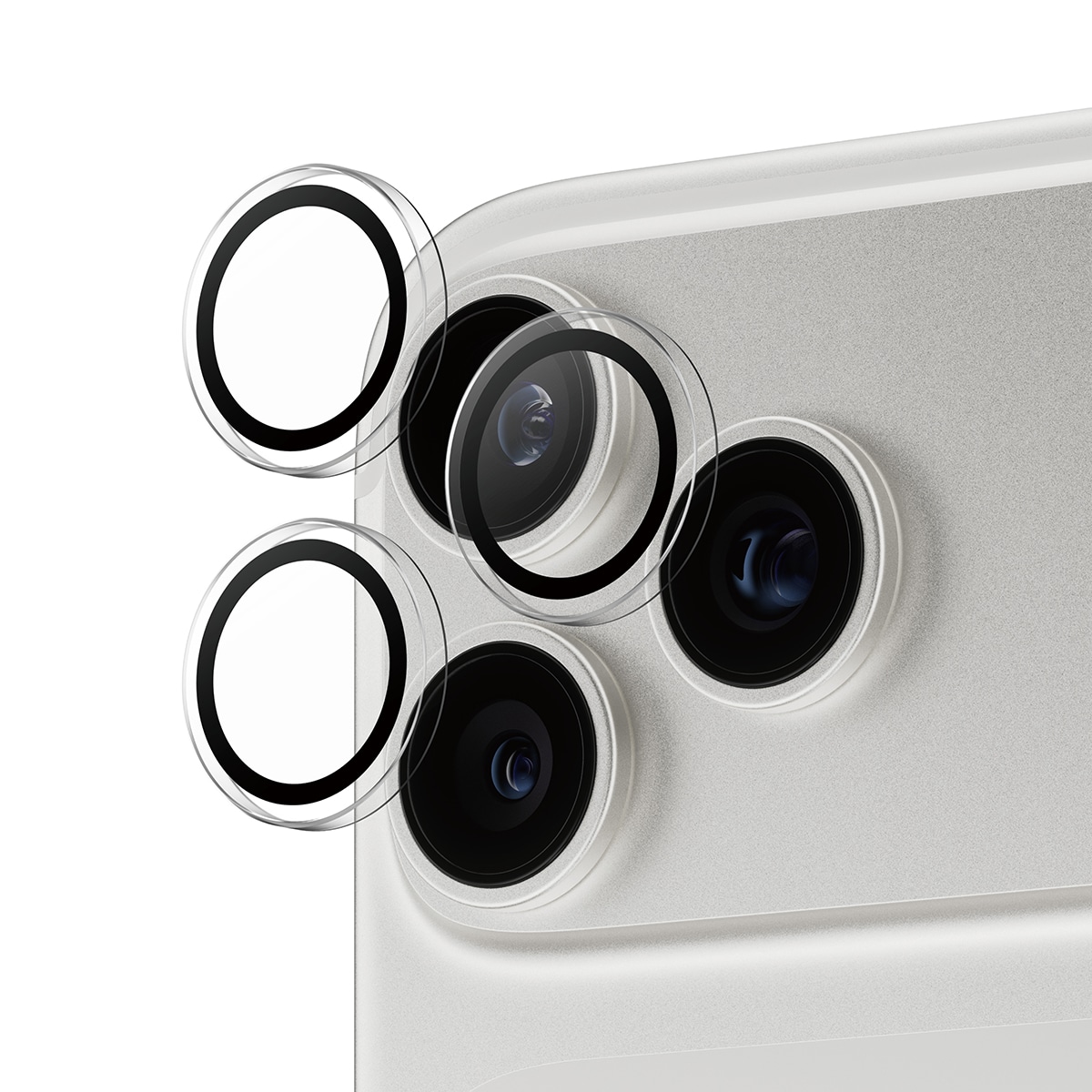 iPhone 17 Pro Hoops linsebeskyttelse, Gjennomsiktig