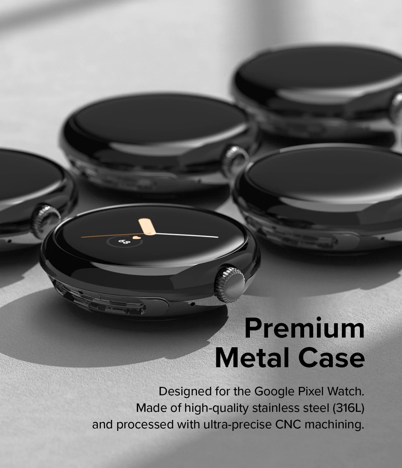 Google Pixel Watch 2 Beskyttelsesring - Bezel Styling Svart