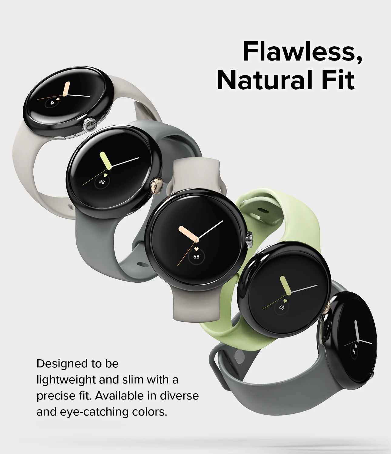 Google Pixel Watch 2 Beskyttelsesring - Bezel Styling Svart