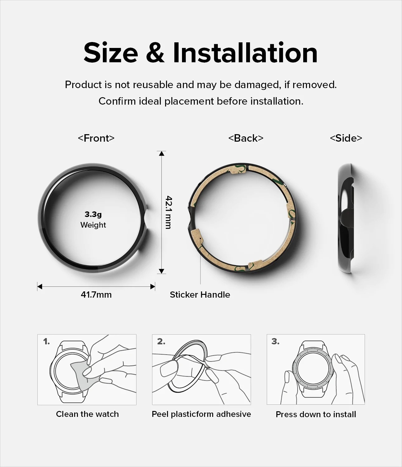 Google Pixel Watch 2 Beskyttelsesring - Bezel Styling Svart