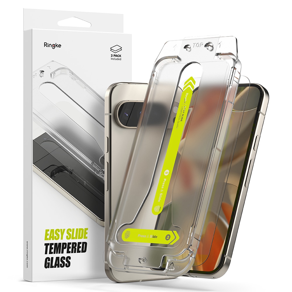 Google Pixel 10 Pro Skjermbeskytter i glass med monteringsramme (2-pack)
