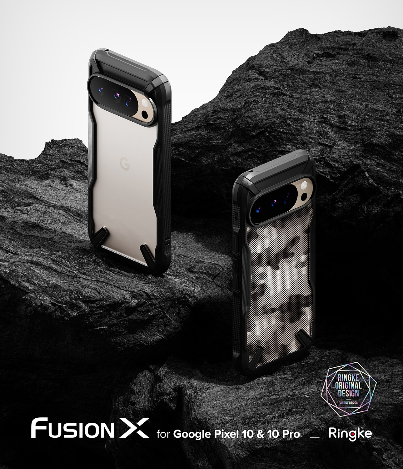 Google Pixel 10 Fusion X Deksel, Camo Black
