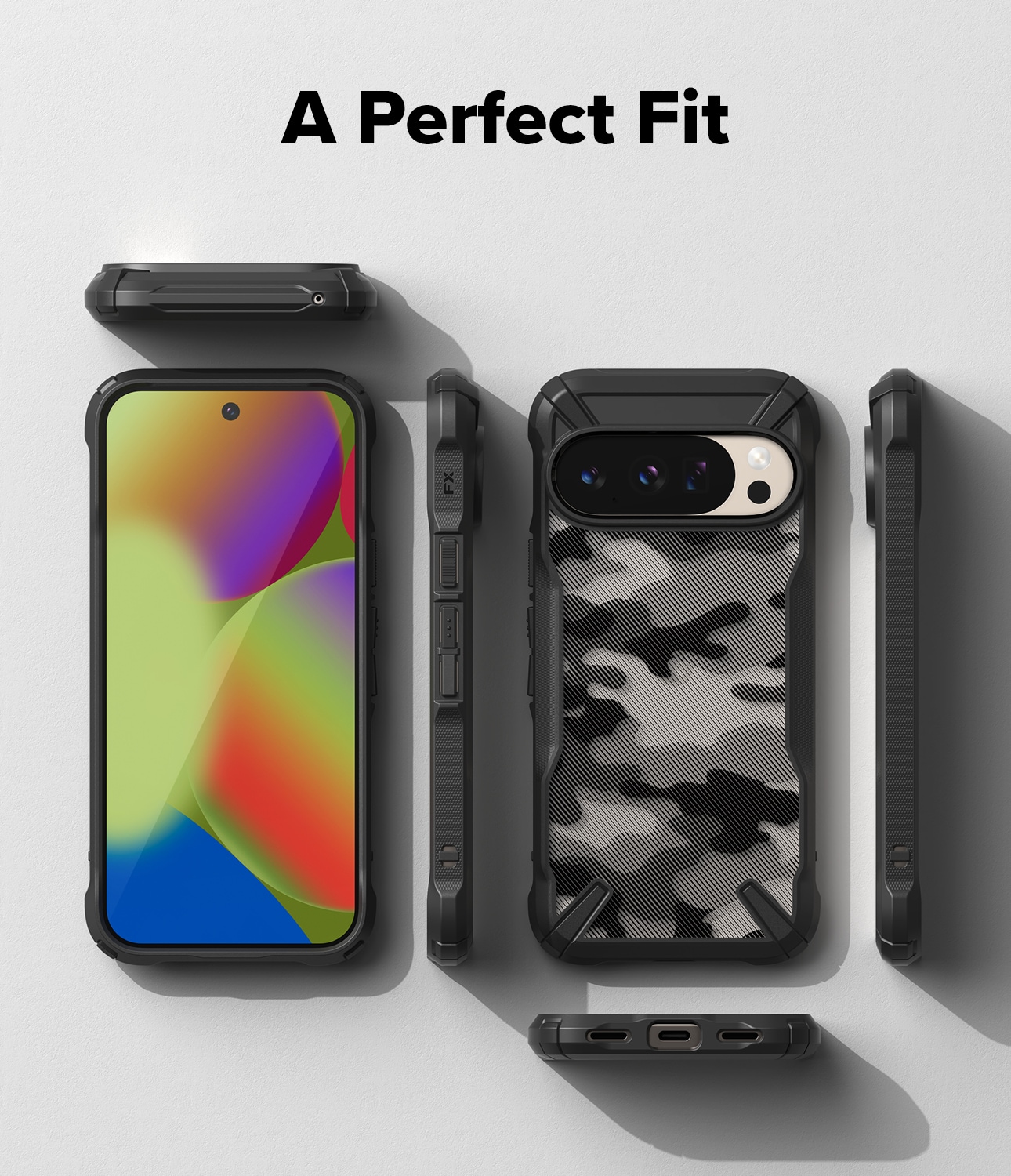 Google Pixel 10 Fusion X Deksel, Camo Black