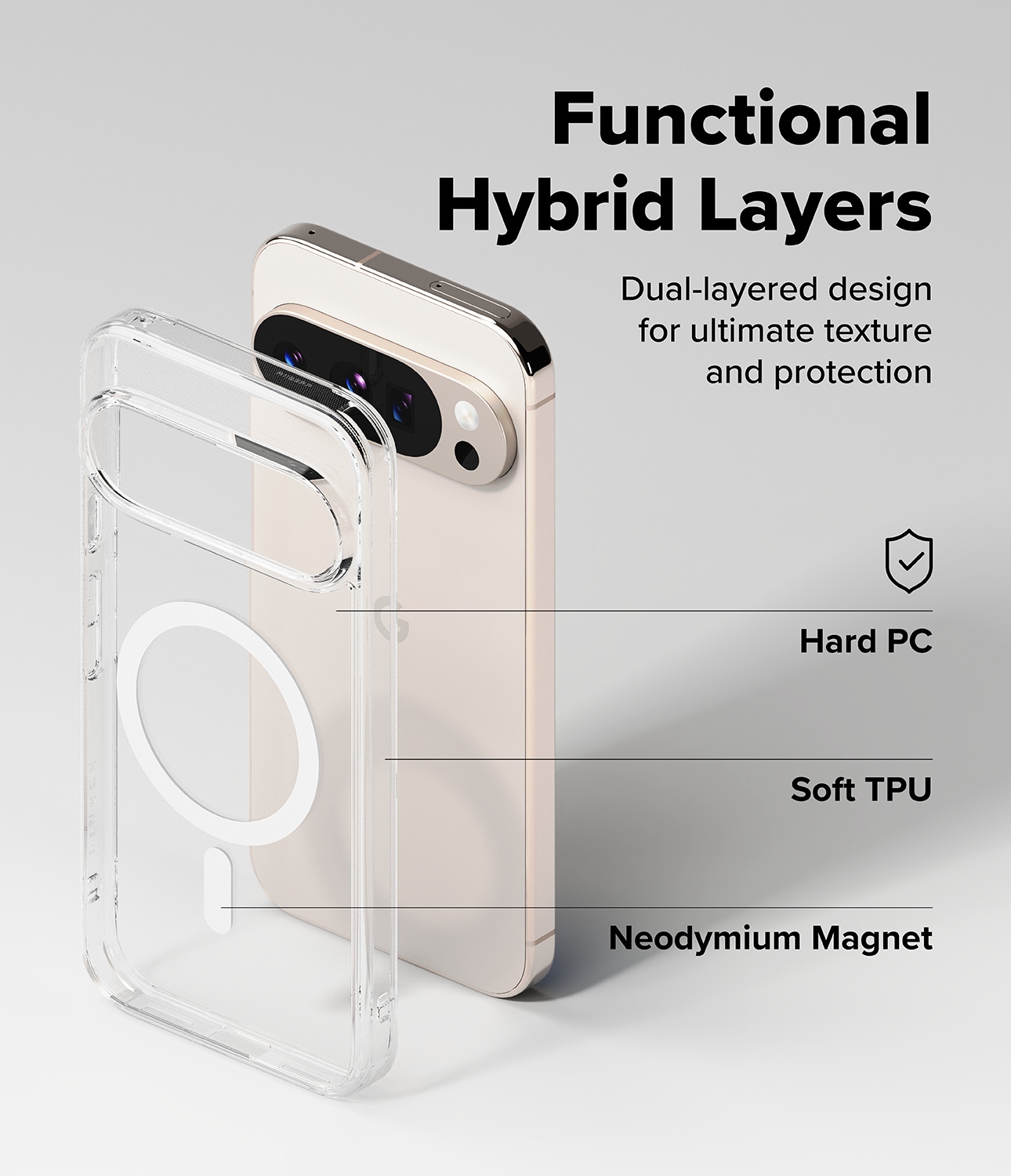 Google Pixel 10 Pro XL Fusion MagSafe Deksel, Gjennomsiktig