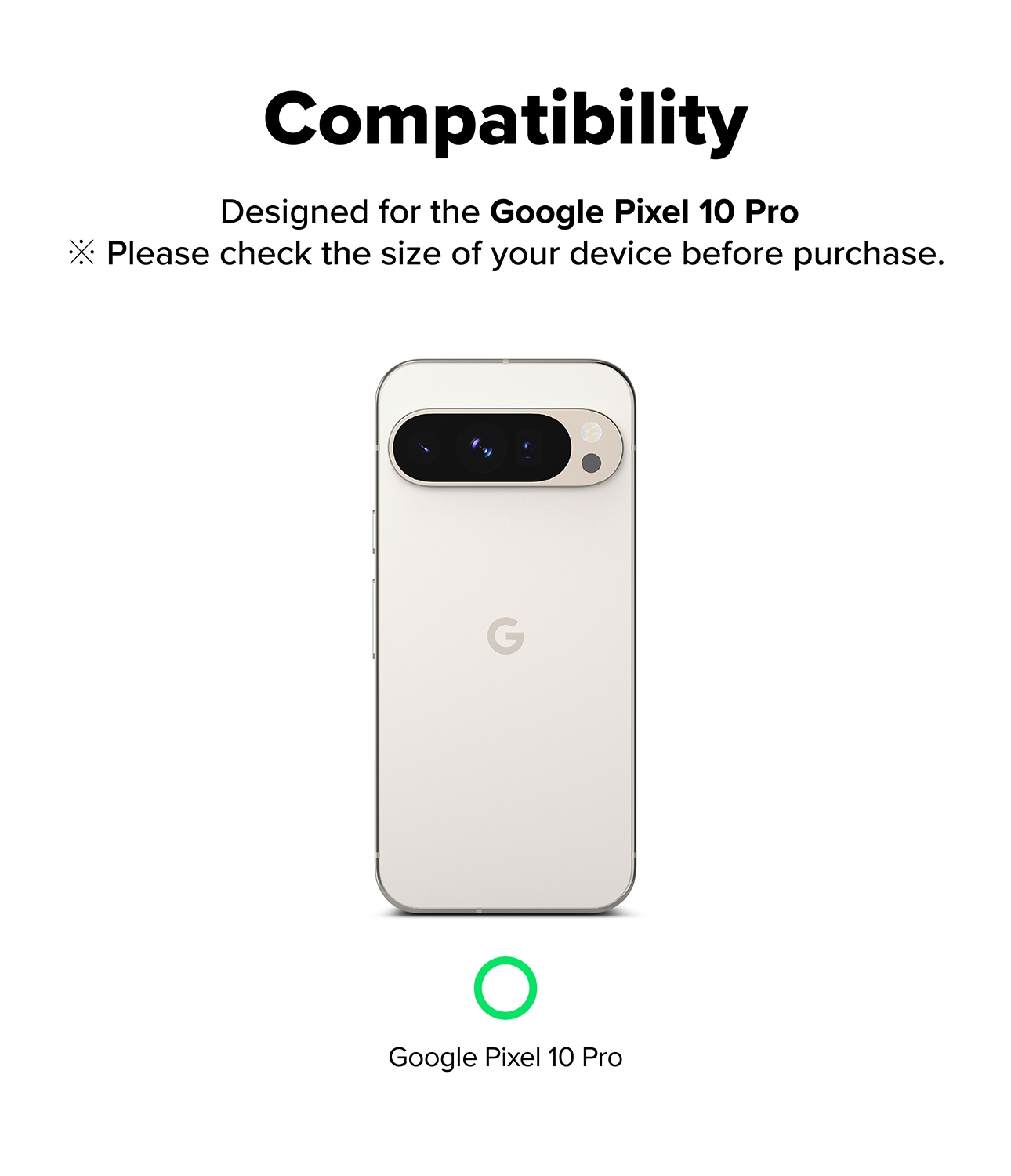 Google Pixel 10 Pro Kameralinsebeskyttelse i glass (2-pack)