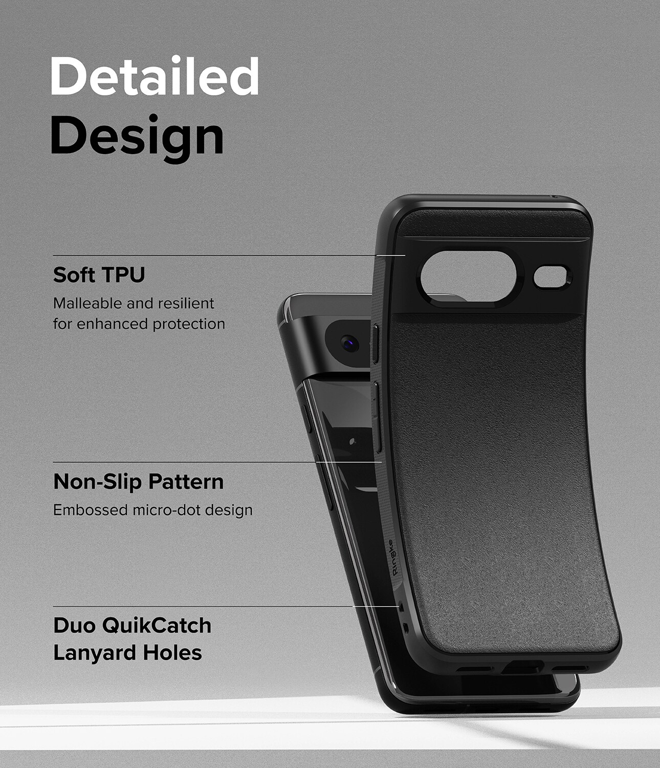 Google Pixel 8 Onyx deksel, Black