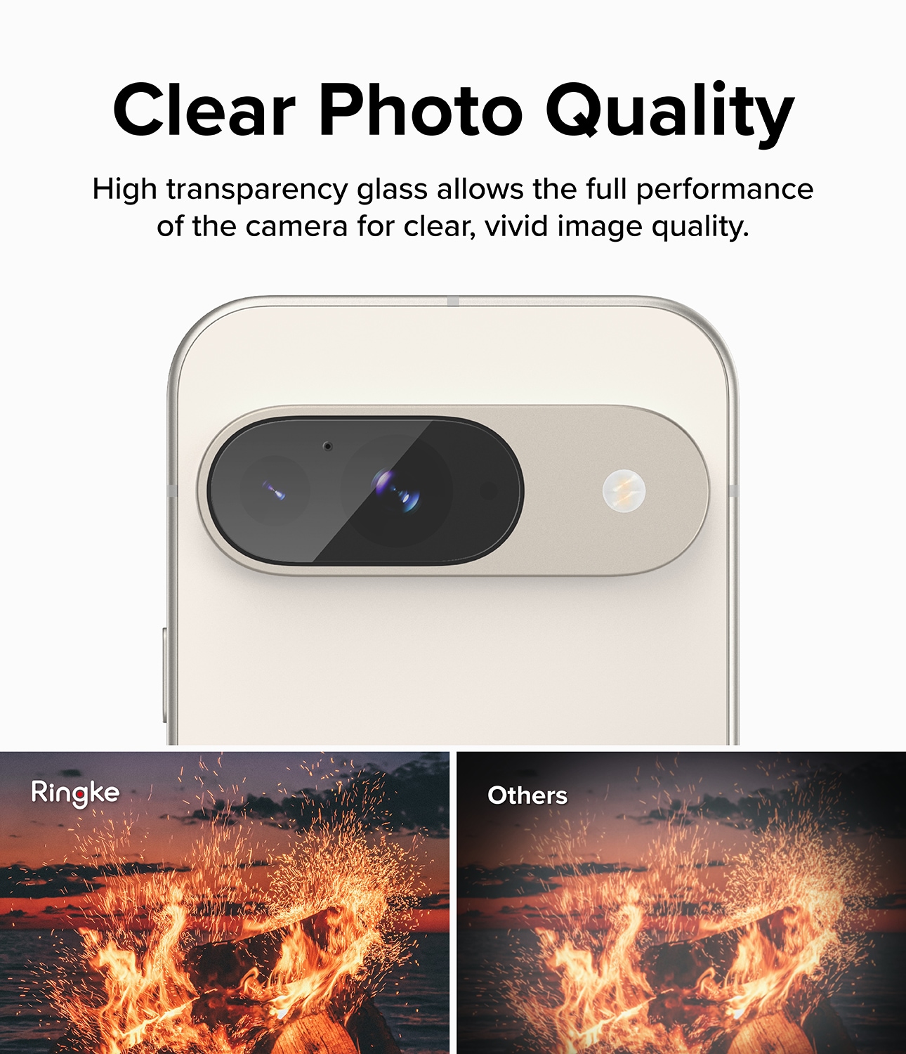 Google Pixel 9 Kameralinsebeskyttelse i glass (3-pack)