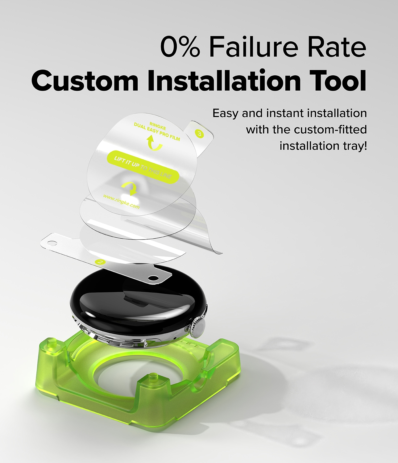 Google Pixel Watch 4 41mm Skjermbeskytter Beskyttelsesfilm - Dual Easy Pro (2-pack)