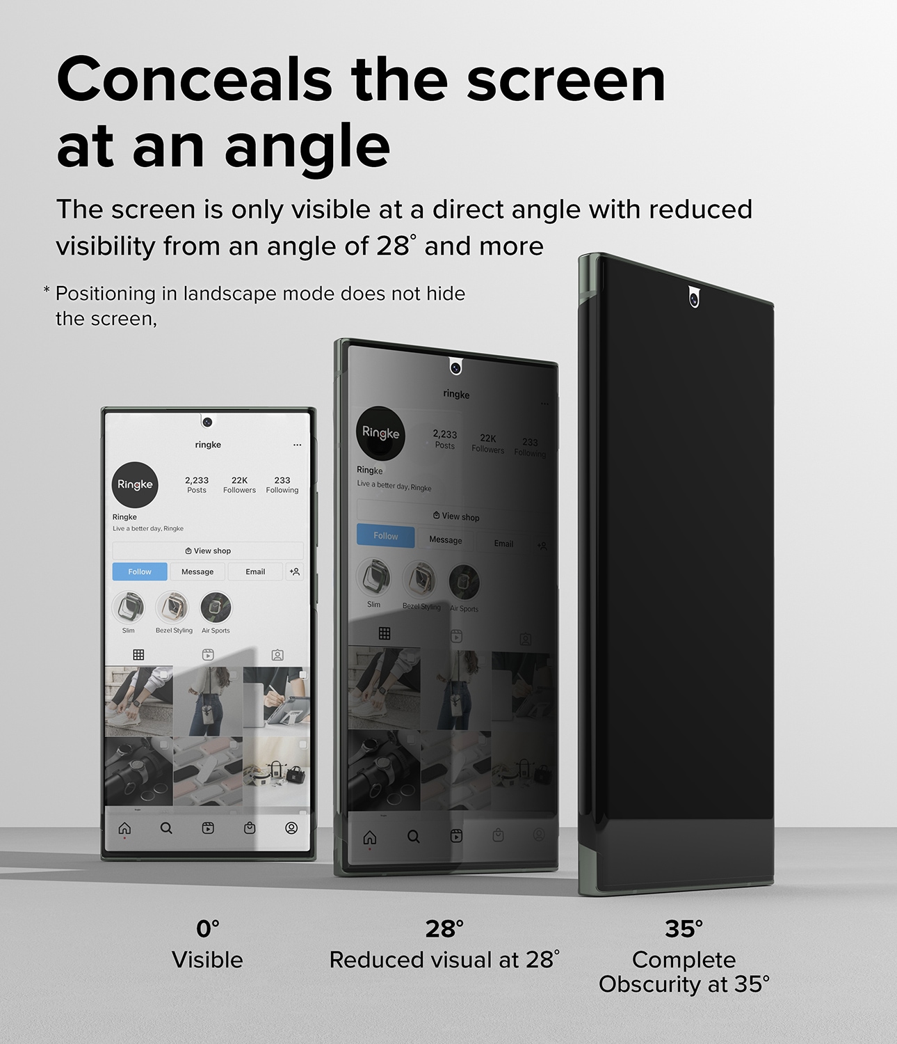Samsung Galaxy S23 Ultra Anti-spy Skjermbeskytter beskyttelsesfilm - Dual Easy Wing