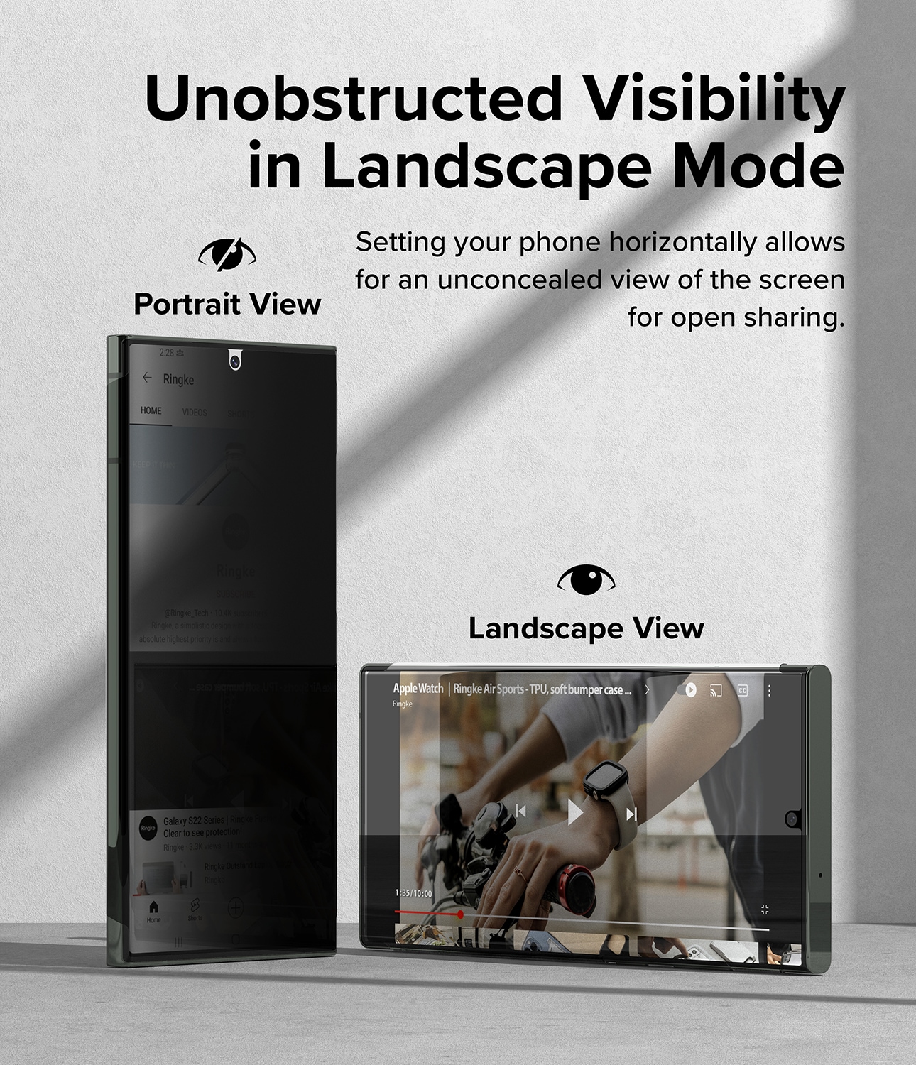 Samsung Galaxy S23 Ultra Anti-spy Skjermbeskytter beskyttelsesfilm - Dual Easy Wing