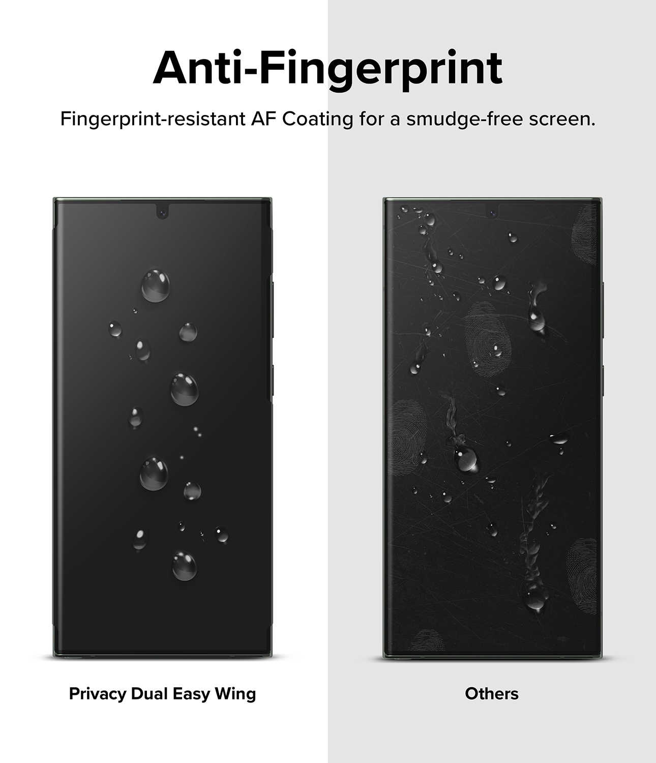 Samsung Galaxy S23 Ultra Anti-spy Skjermbeskytter beskyttelsesfilm - Dual Easy Wing