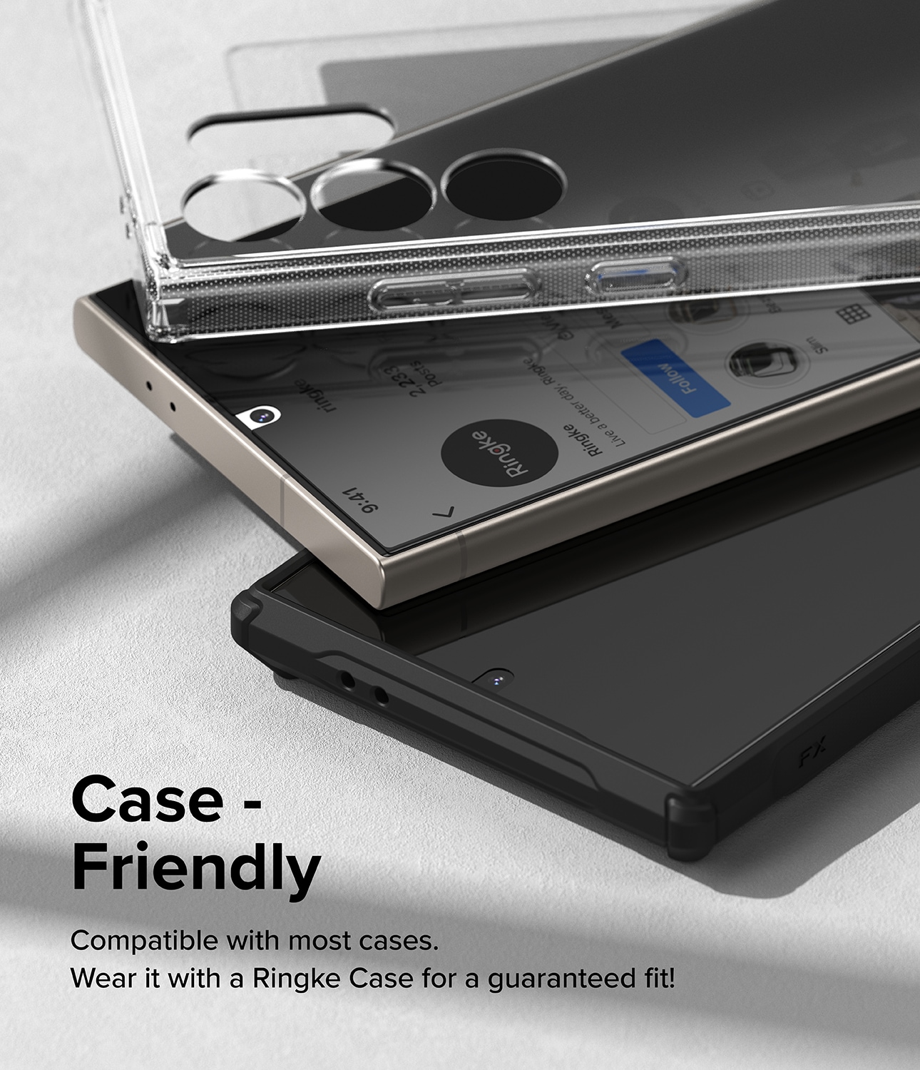 Samsung Galaxy S24 Ultra Anti-spy Skjermbeskytter beskyttelsesfilm - Dual Easy Wing