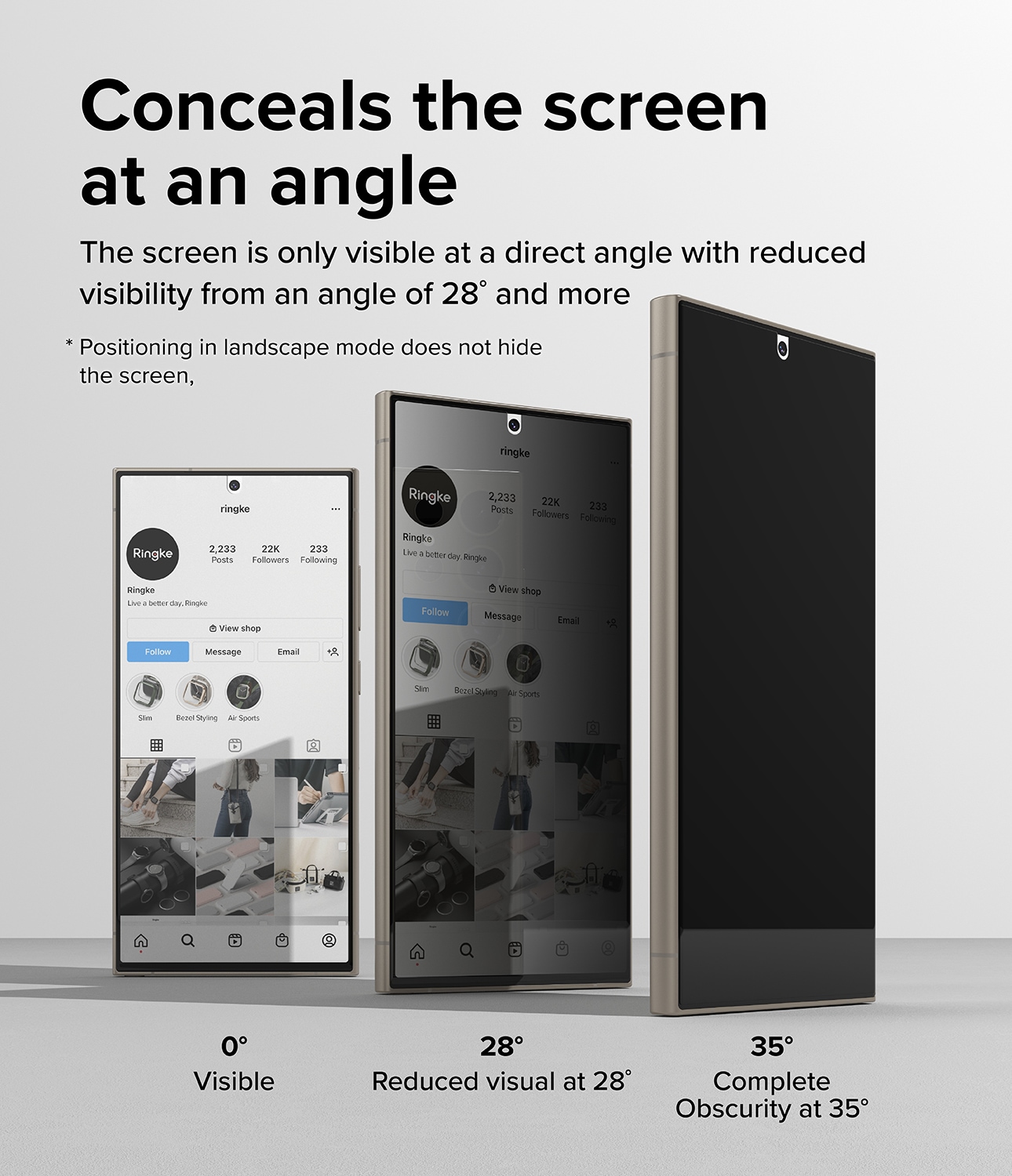 Samsung Galaxy S24 Ultra Anti-spy Skjermbeskytter beskyttelsesfilm - Dual Easy Wing
