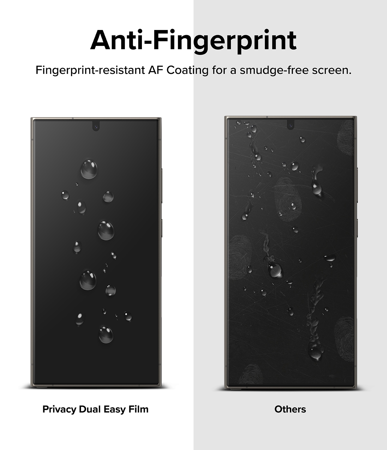 Samsung Galaxy S24 Ultra Anti-spy Skjermbeskytter beskyttelsesfilm - Dual Easy Wing