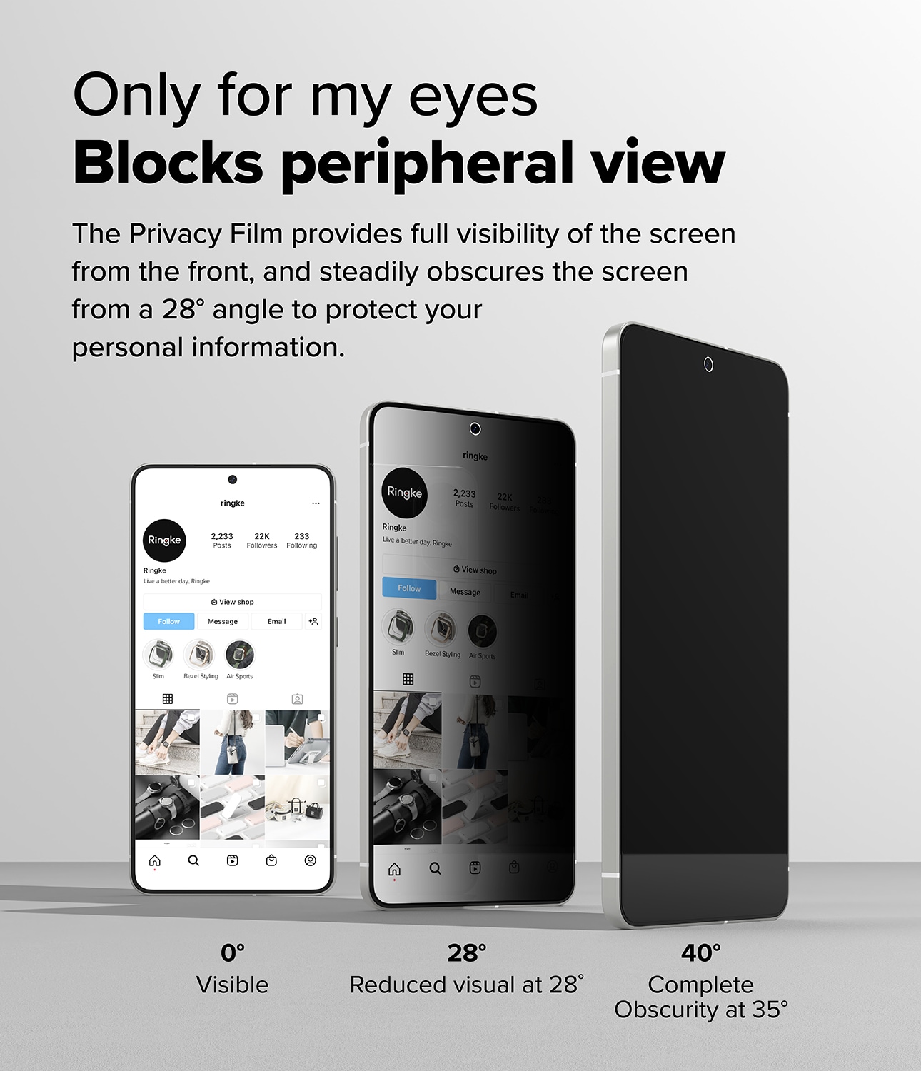Samsung Galaxy S25 Edge Anti-spy Skjermbeskytter i glass med monteringsram (2-pack)