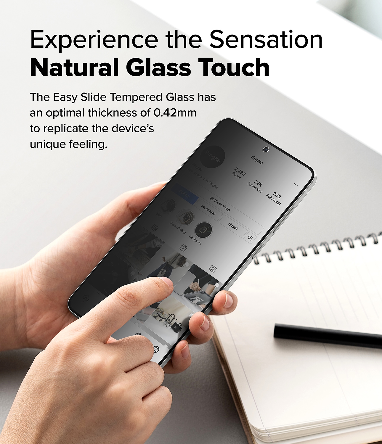 Samsung Galaxy S25 Edge Anti-spy Skjermbeskytter i glass med monteringsram (2-pack)
