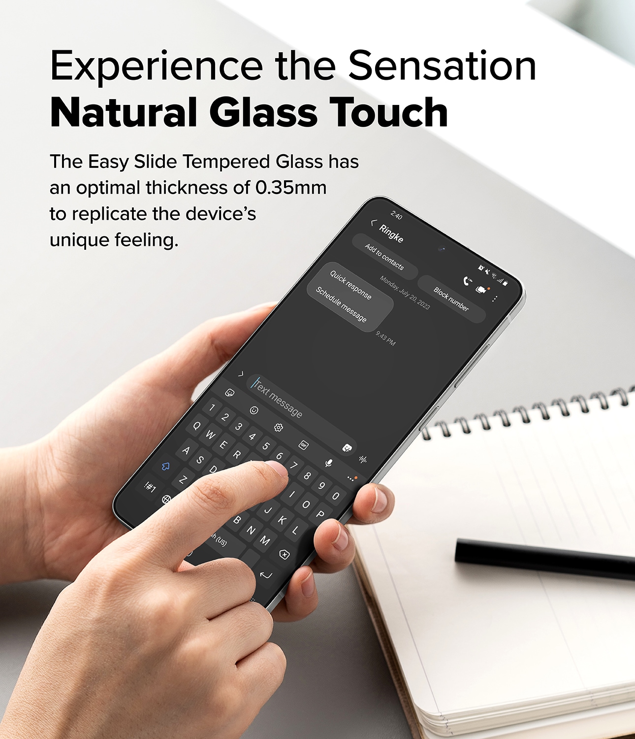 Samsung Galaxy S25 Edge Skjermbeskytter i glass med monteringsramme (2-pack)