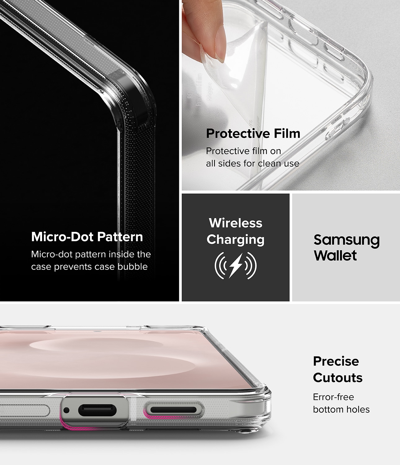 Samsung Galaxy S25 Edge Fusion deksel, Clear