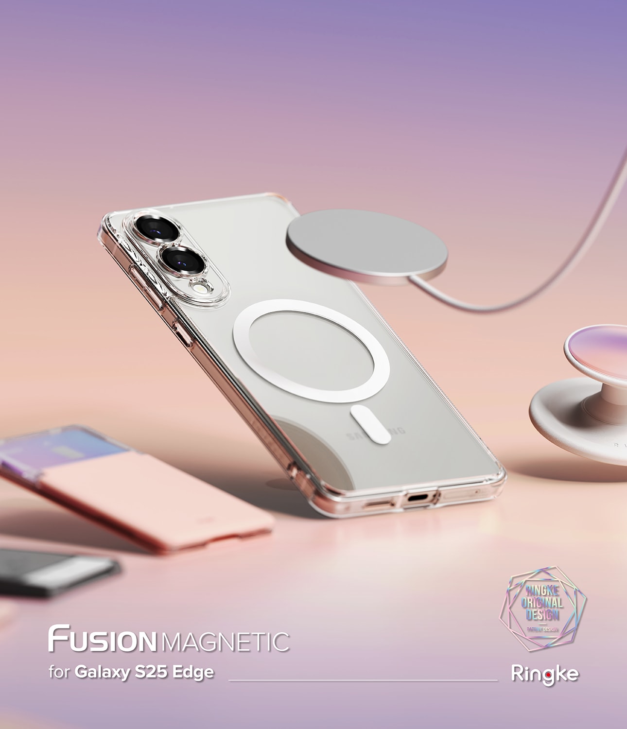 Samsung Galaxy S25 Edge Fusion MagSafe Deksel, Gjennomsiktig