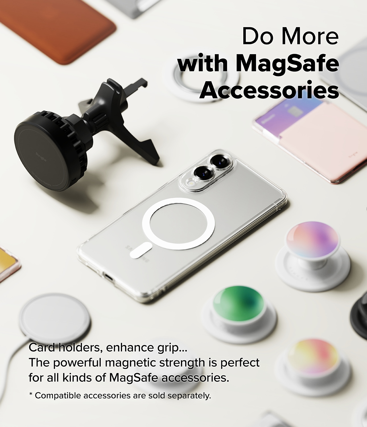 Samsung Galaxy S25 Edge Fusion MagSafe Deksel, Gjennomsiktig
