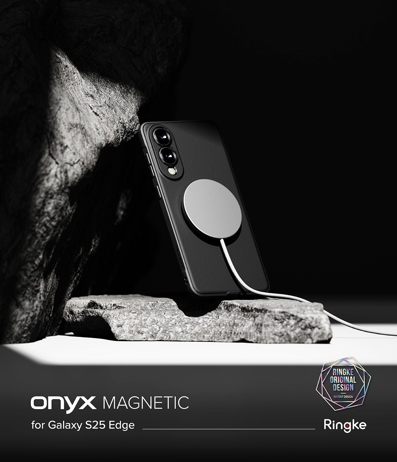 Samsung Galaxy S25 Edge Onyx MagSafe Deksel, Black