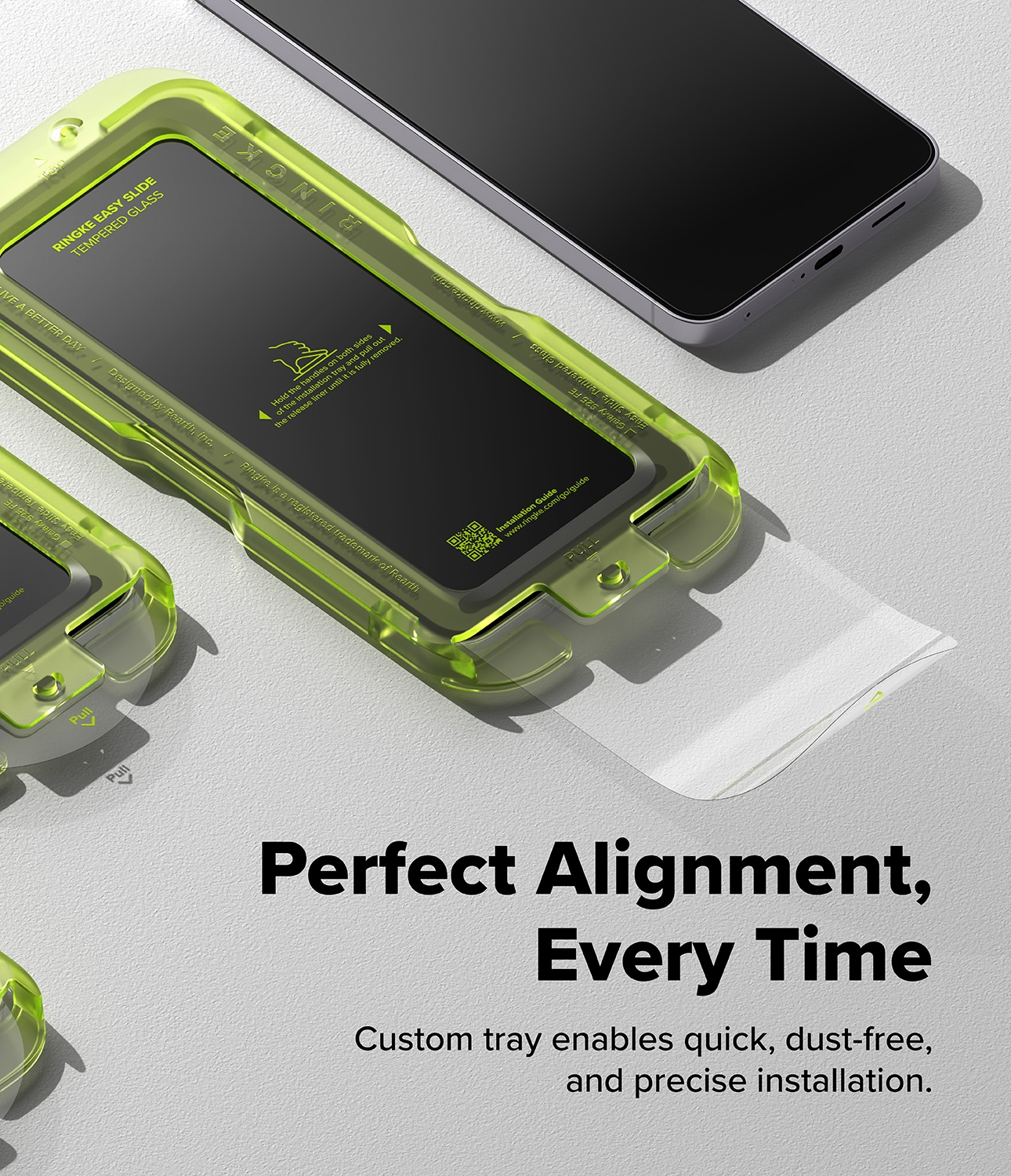 Samsung Galaxy S25 FE Skjermbeskytter i glass med monteringsramme (2-pack)