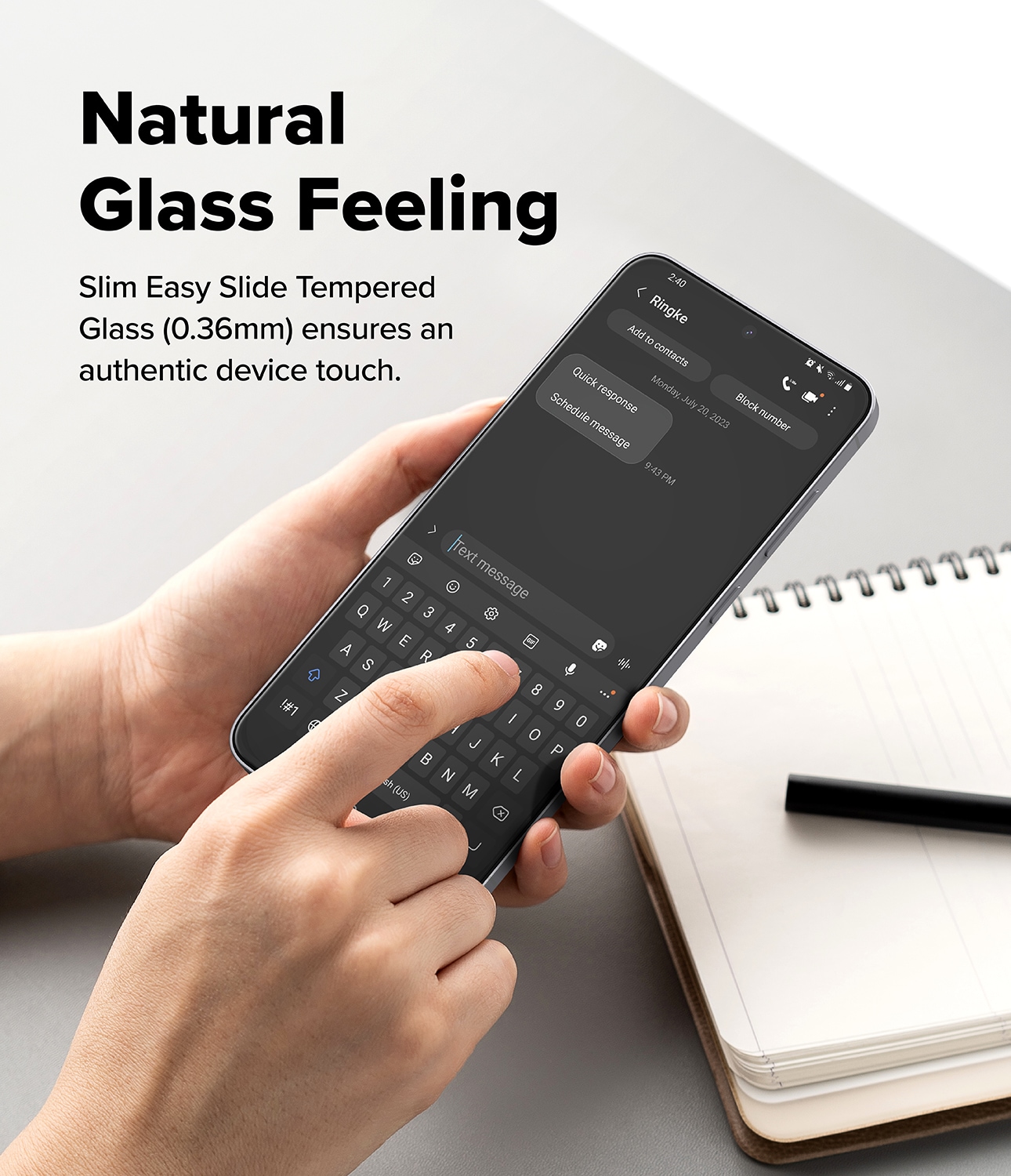 Samsung Galaxy S25 FE Skjermbeskytter i glass med monteringsramme (2-pack)