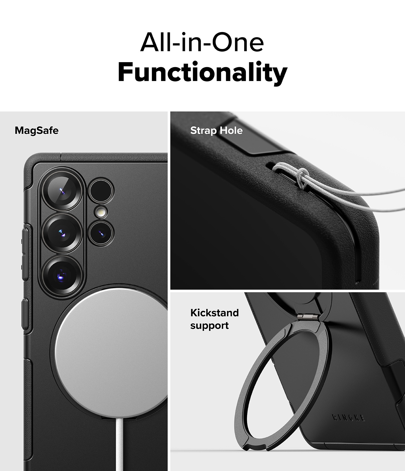 Samsung Galaxy S25 Ultra Alles Magnetisk Deksel, svart