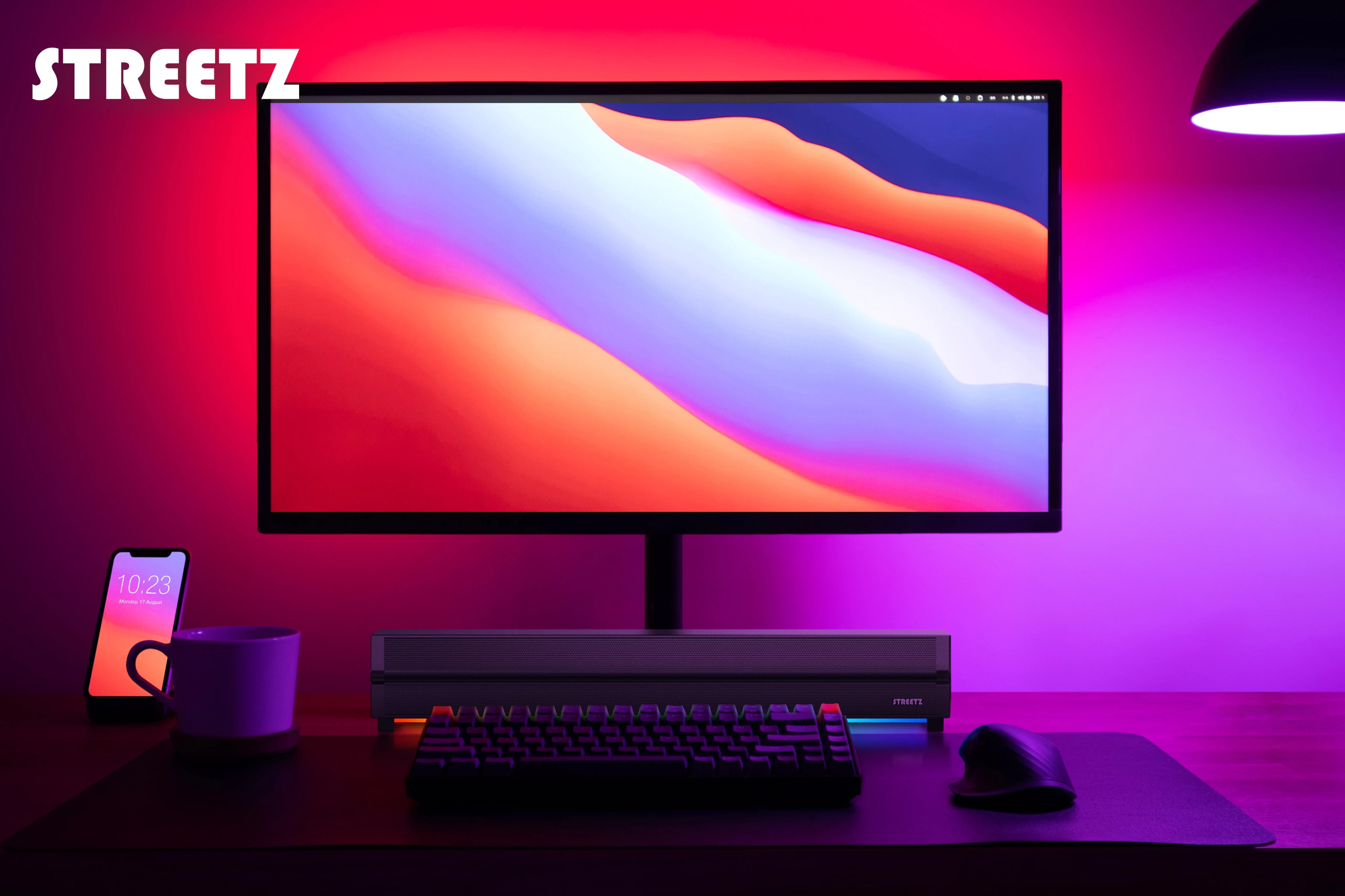 Bluetooth-høyttaler med RGB-belysning, Svart