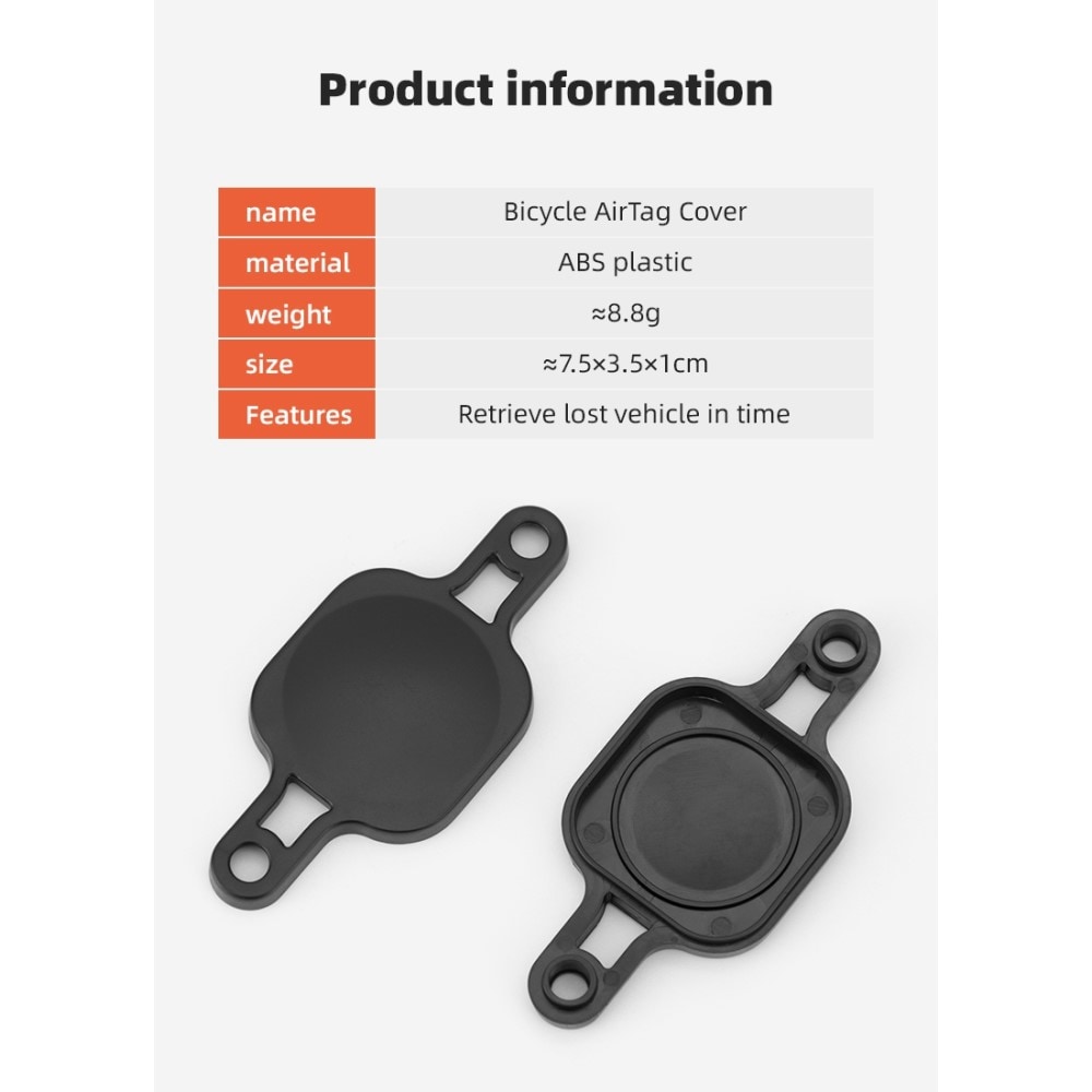 Apple AirTag-holder til sykkel, Svart