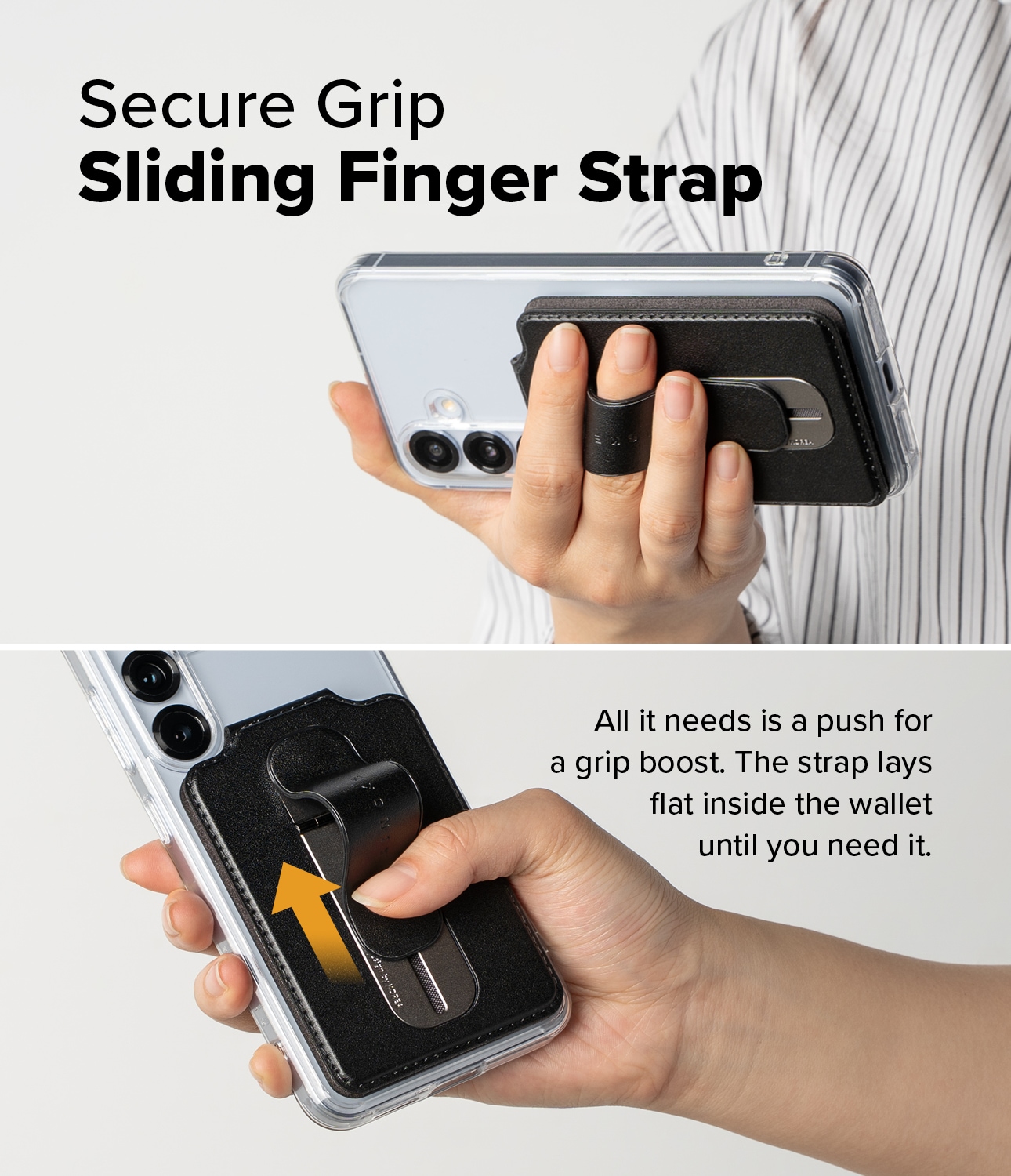 Samsung Galaxy Magnetisk kortholder med grep, Svart