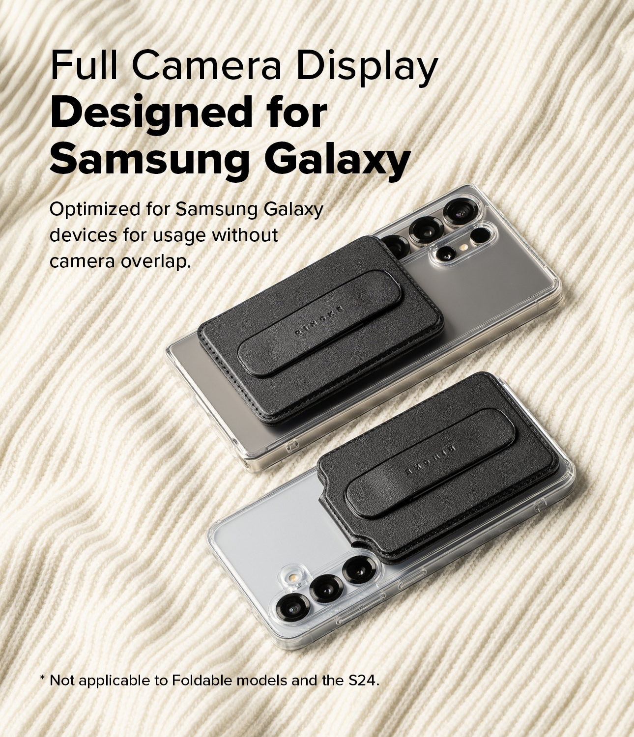 Samsung Galaxy Magnetisk kortholder med grep, Svart