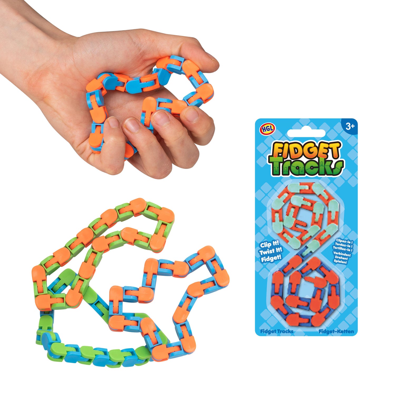 Fidget tracks - bøybar fidgetlenke
