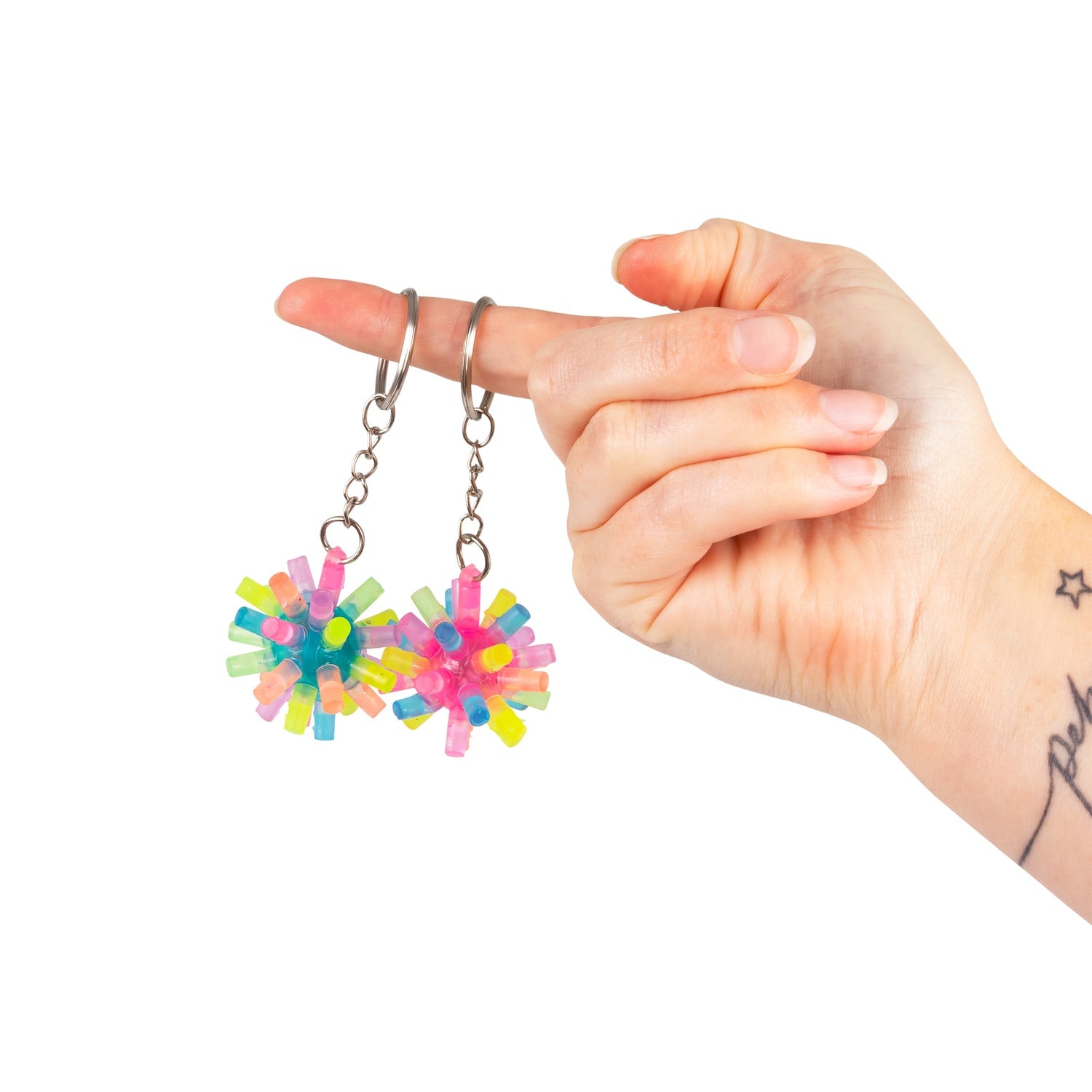 Lysende Nøkkelring - Flashing Spiky Keychain