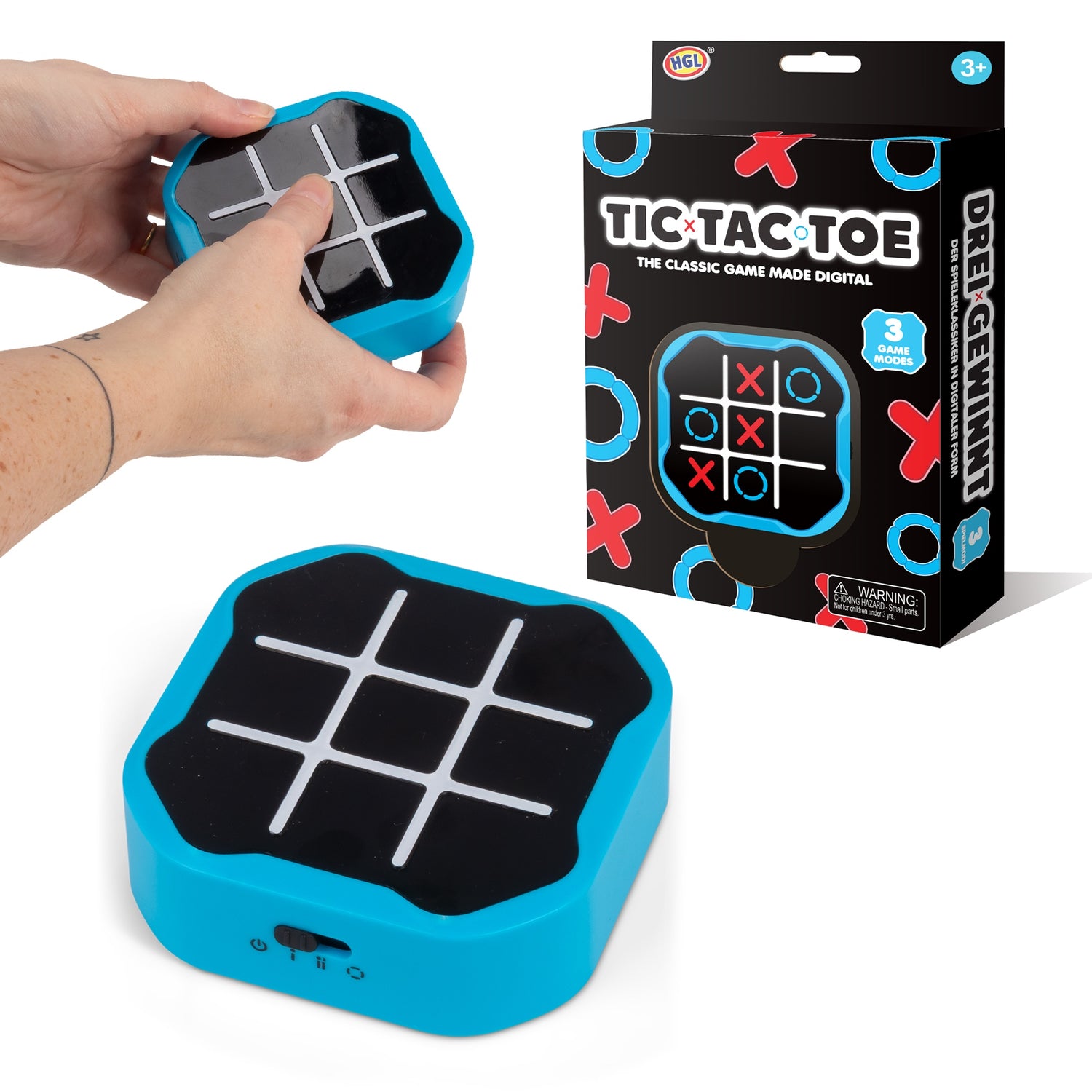 Tre på rad spill - Tic Tac Toe, Blå